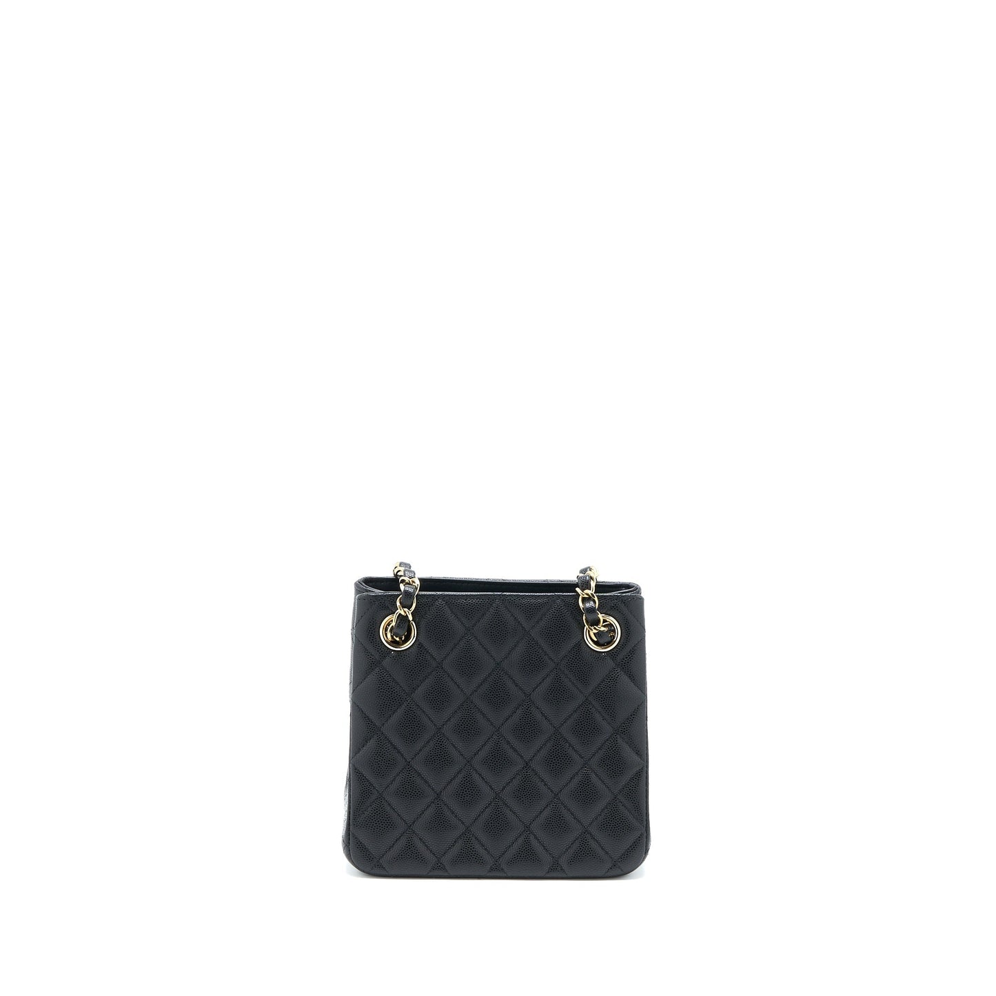Chanel Bucket Caviar LGHW Microchip Black Tote Bag Microchip 1