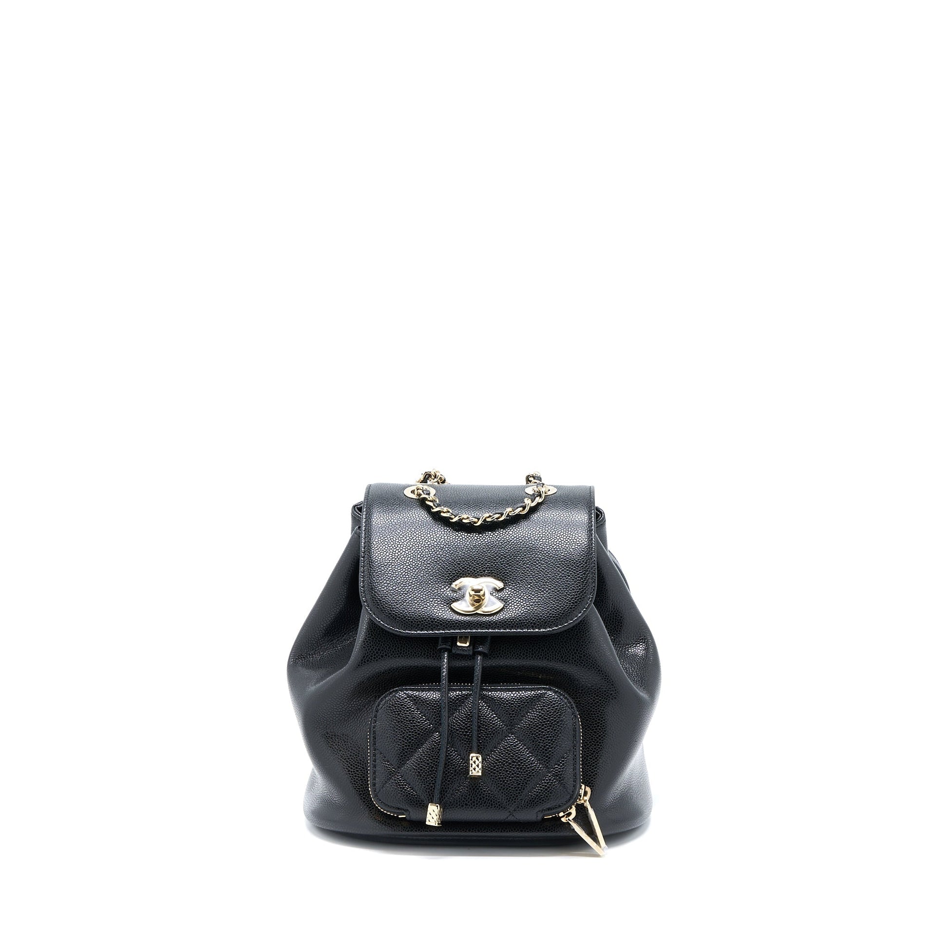 Chanel 22B Affinity Backpack Caviar LGHW Microchip Black
