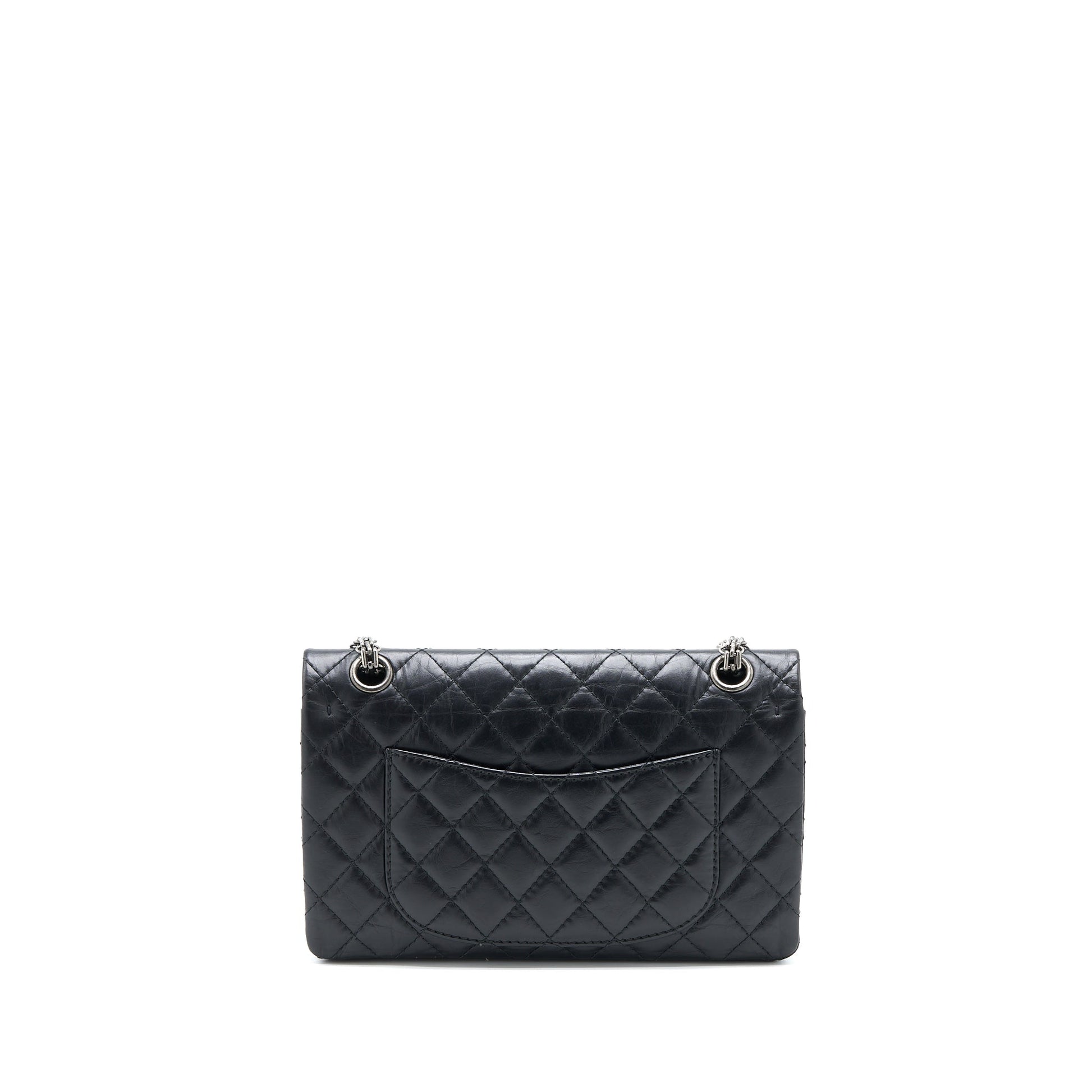 Chanel 2.55 225 Reissue Flap Aged Calfskin Black Small Shoulder Bag