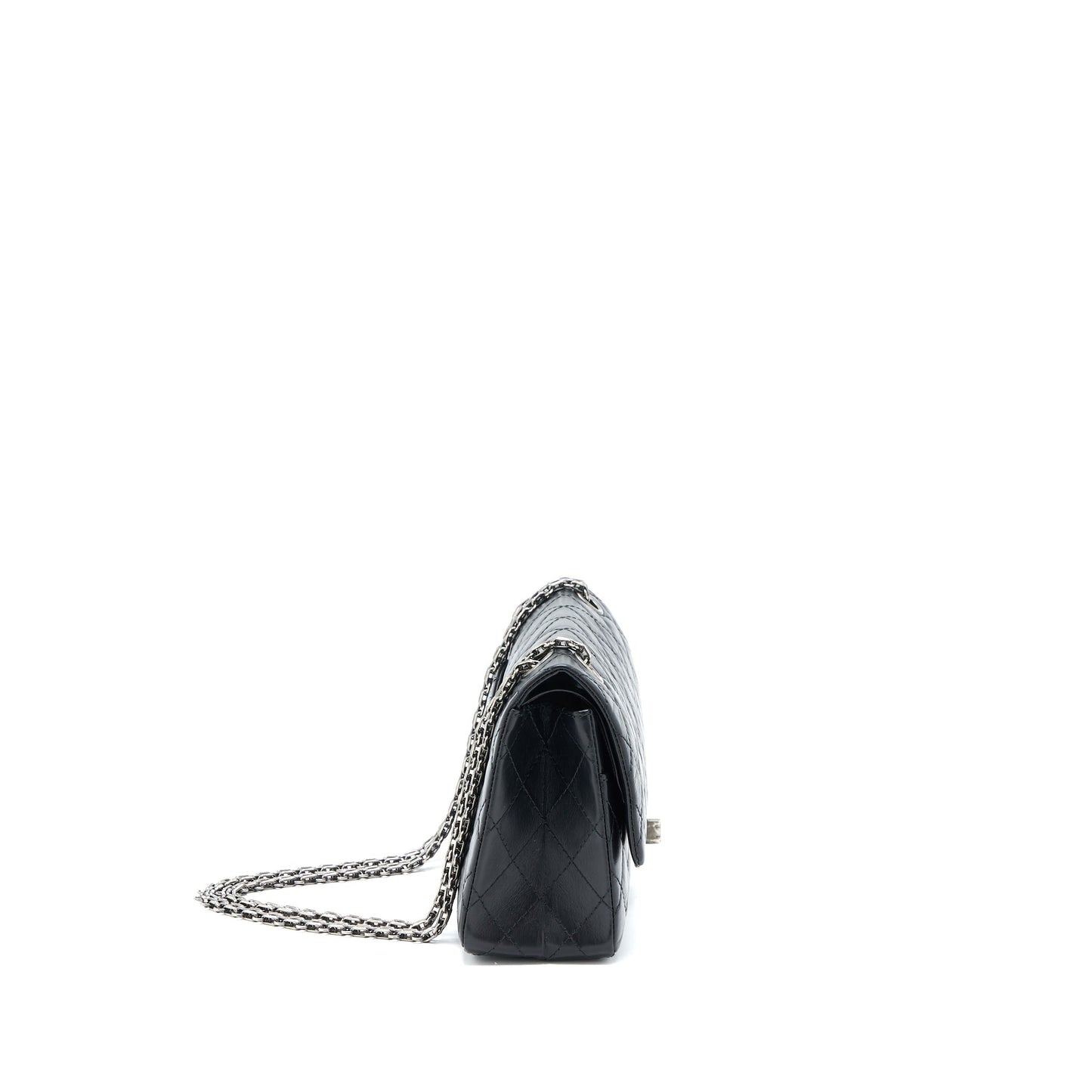 Chanel 2.55 225 Reissue Flap Aged Calfskin Black Small Shoulder Bag