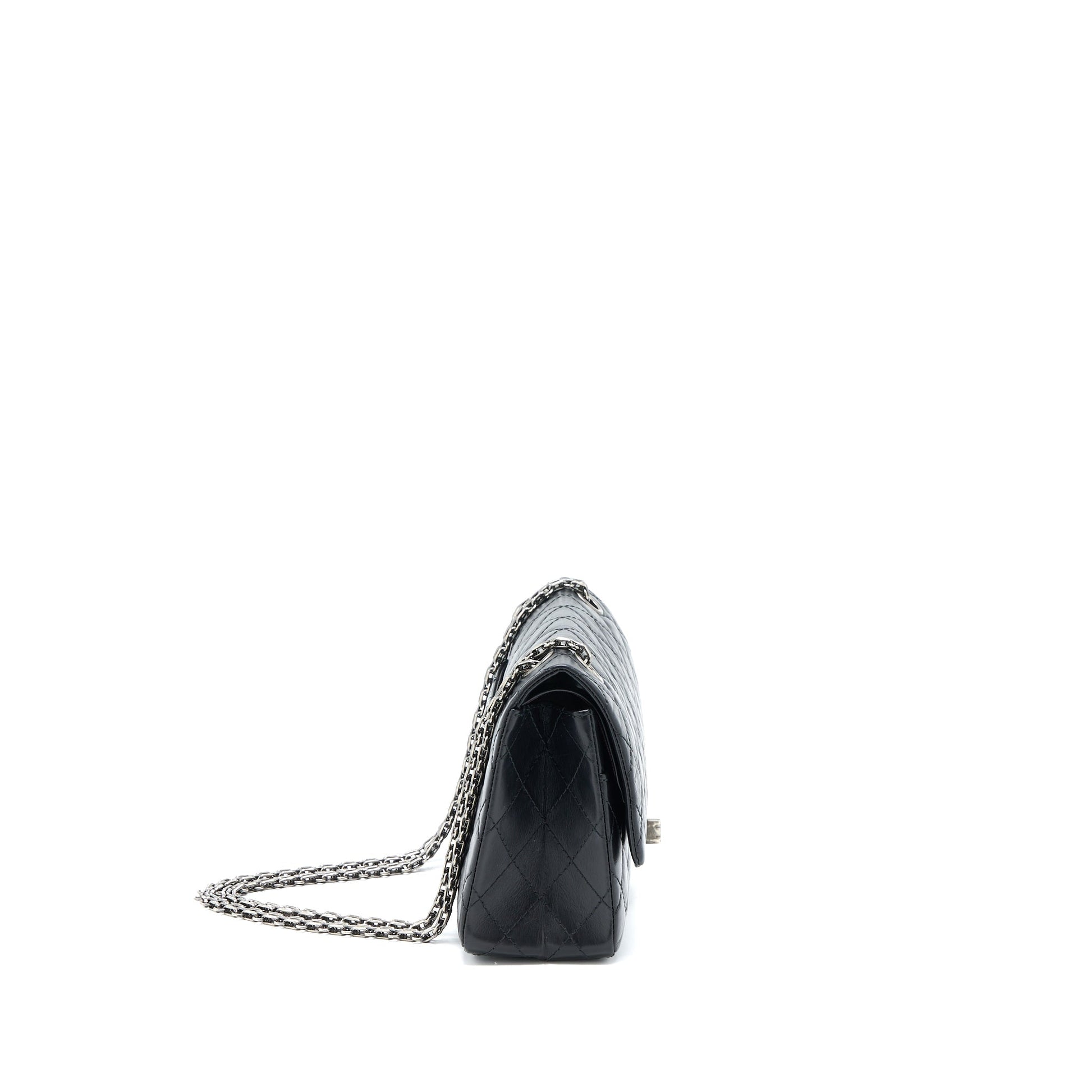 Chanel 2.55 225 Reissue Flap Aged Calfskin Black Small Shoulder Bag