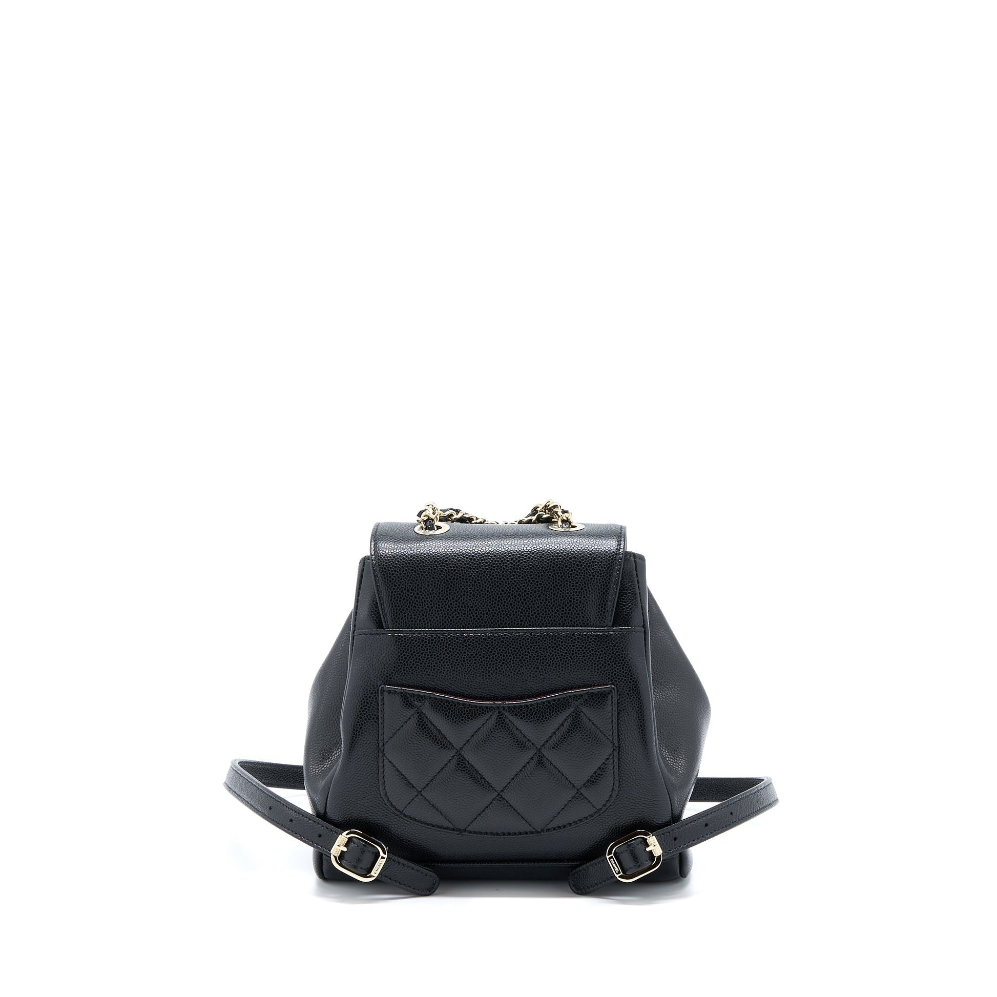 Chanel 22B Affinity Backpack Caviar LGHW Microchip Black