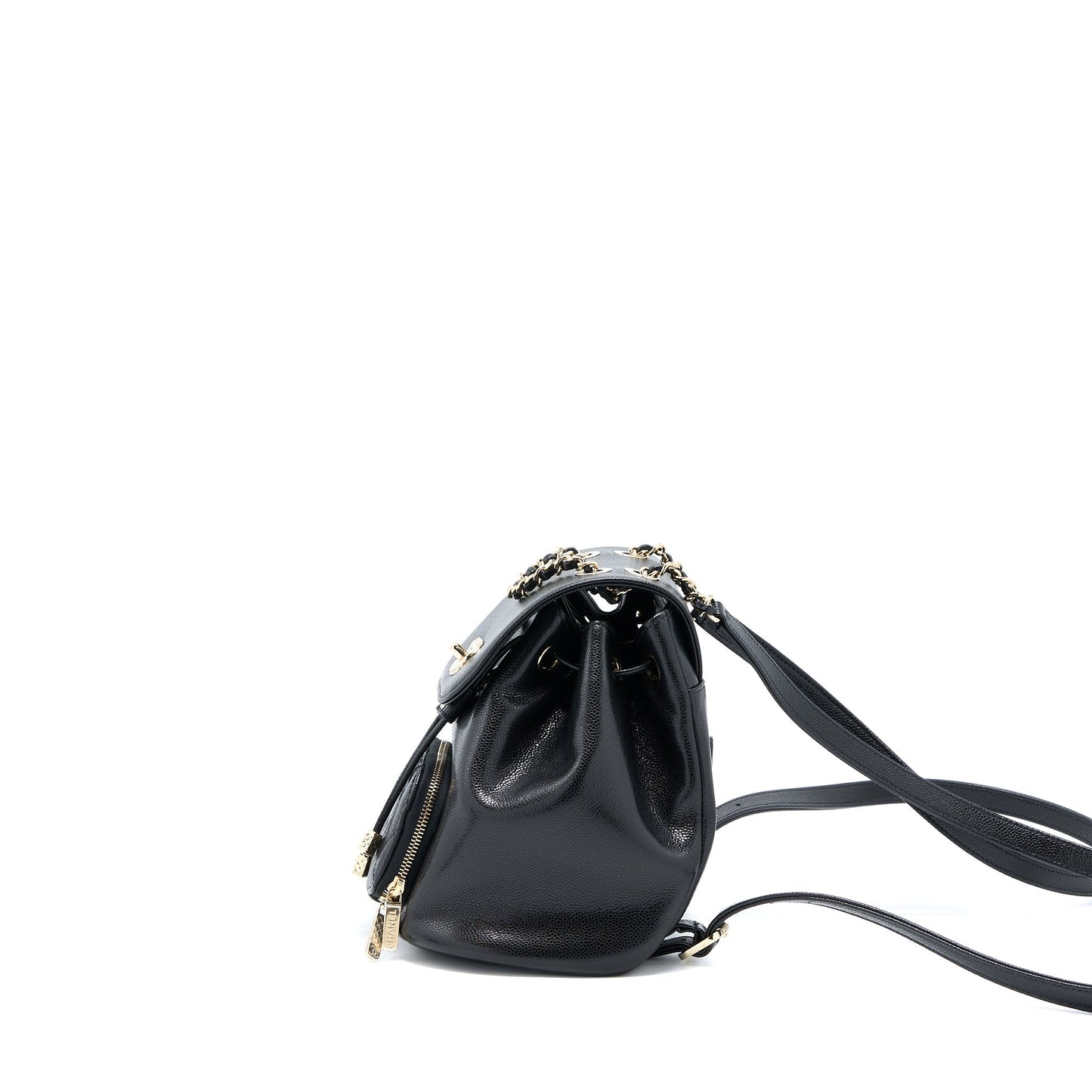 Chanel 22B Affinity Backpack Caviar LGHW Microchip Black