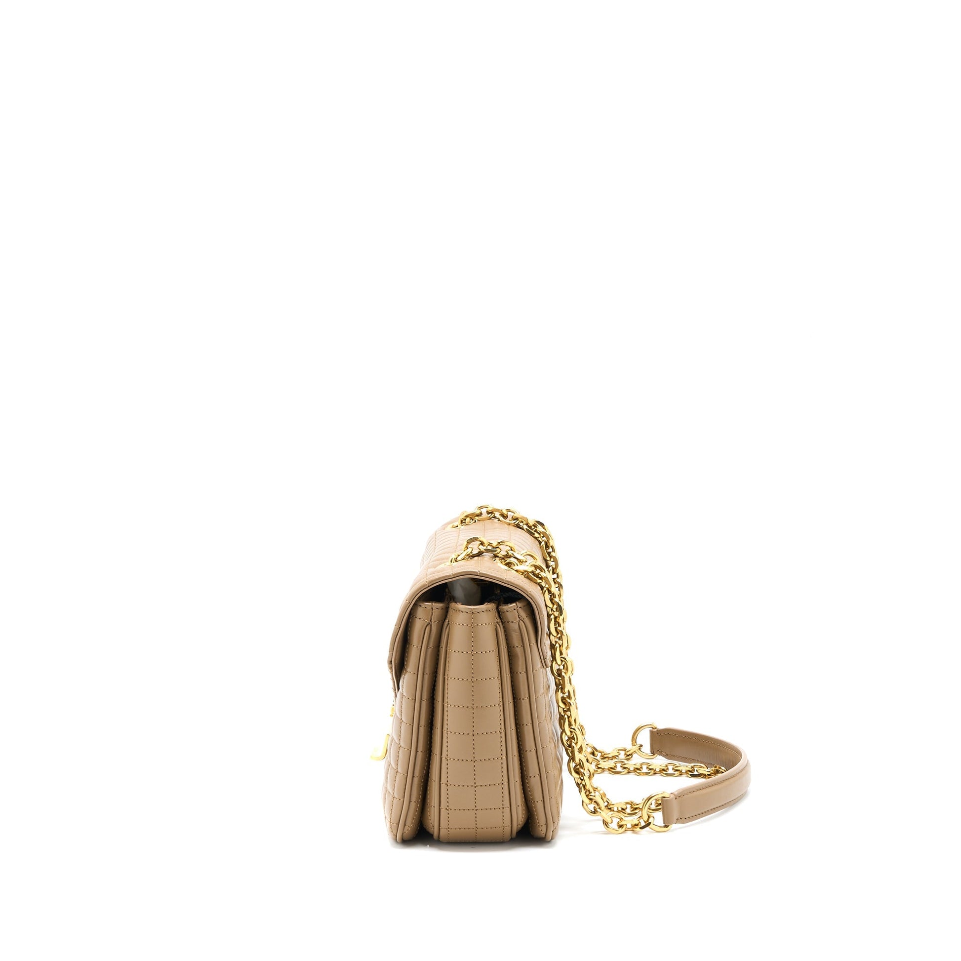 Celine C Purse Calfskin Light Camel Handbag Travel Bag