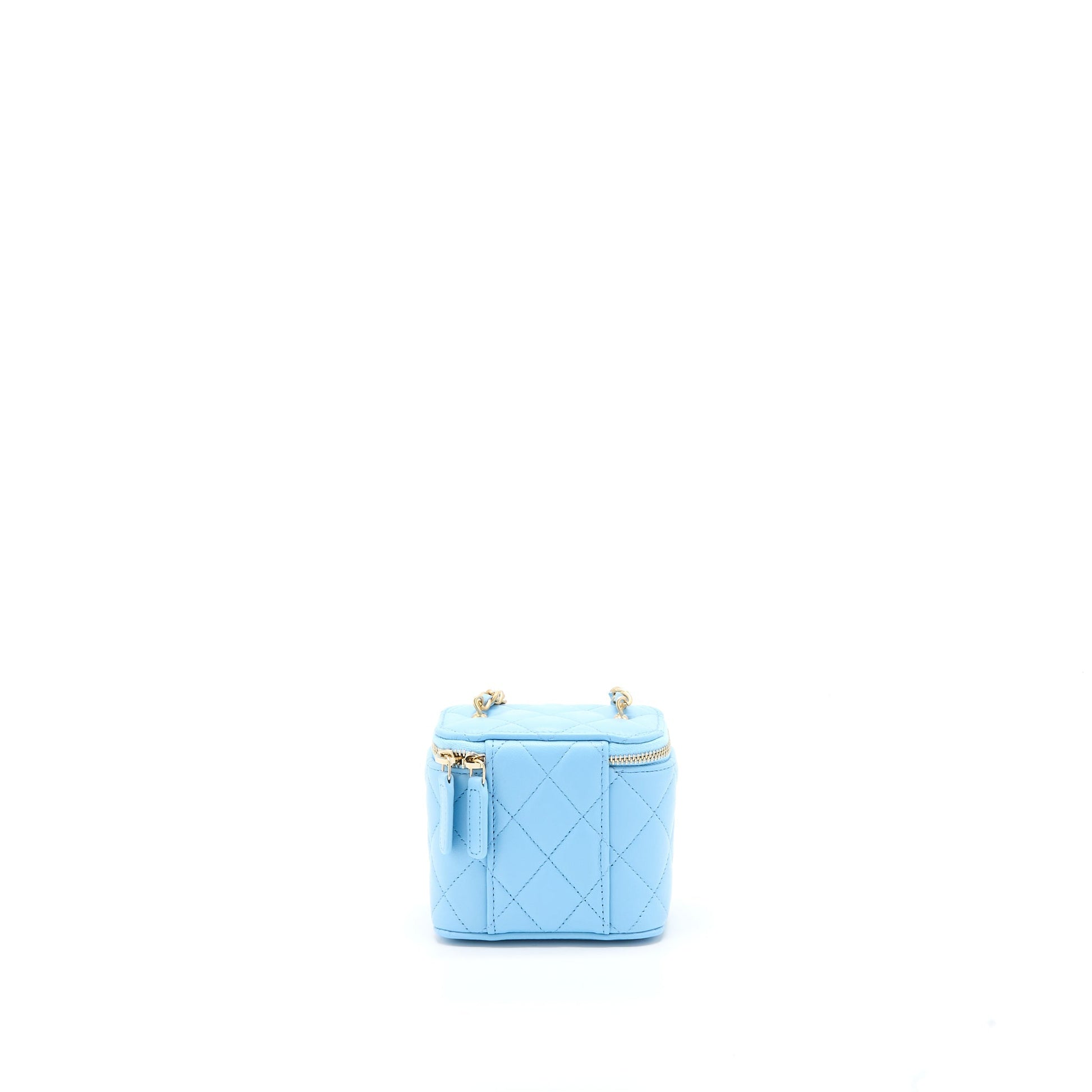 Chanel 22s Pearl Crush Vanity Lambskin Light Blue Mini Bag