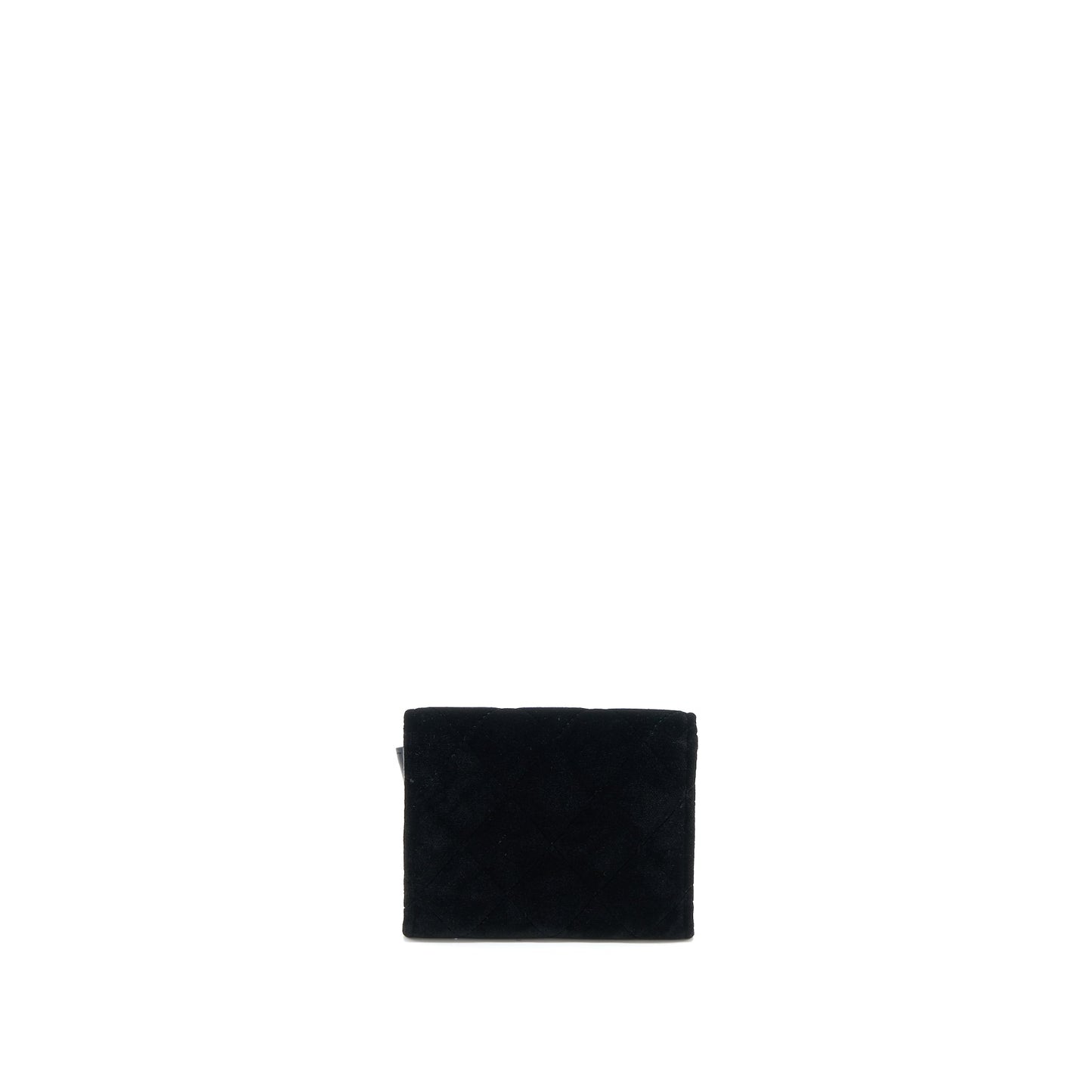 Chanel Flap Card Holder Giant CC Logo Black Wallet Case