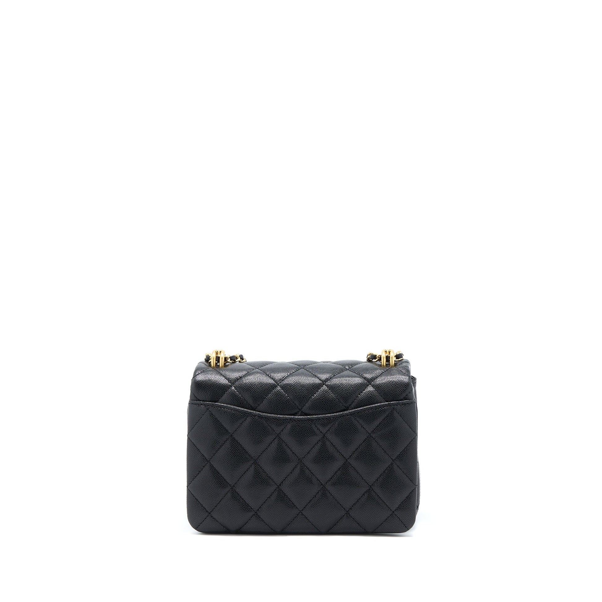 Chanel 22K Coco Flap Grained Calfskin GHW Black Shoulder Bag