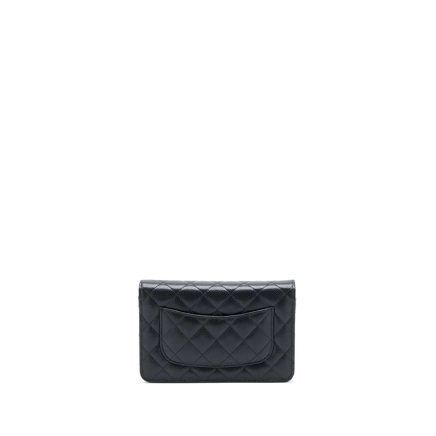 Chanel Classic On Caviar GHW Microchip Black Wallet Case Microchip 15