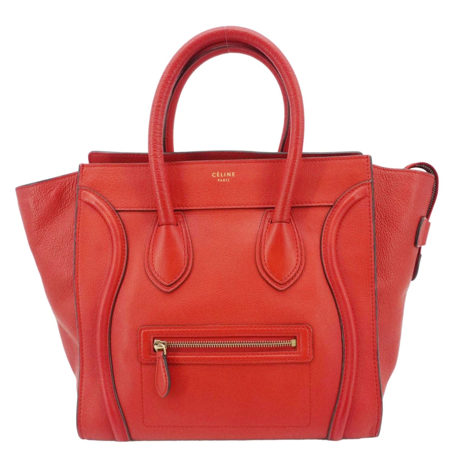 Nano Luggage Satchel Bag Leather Red Travel Bag