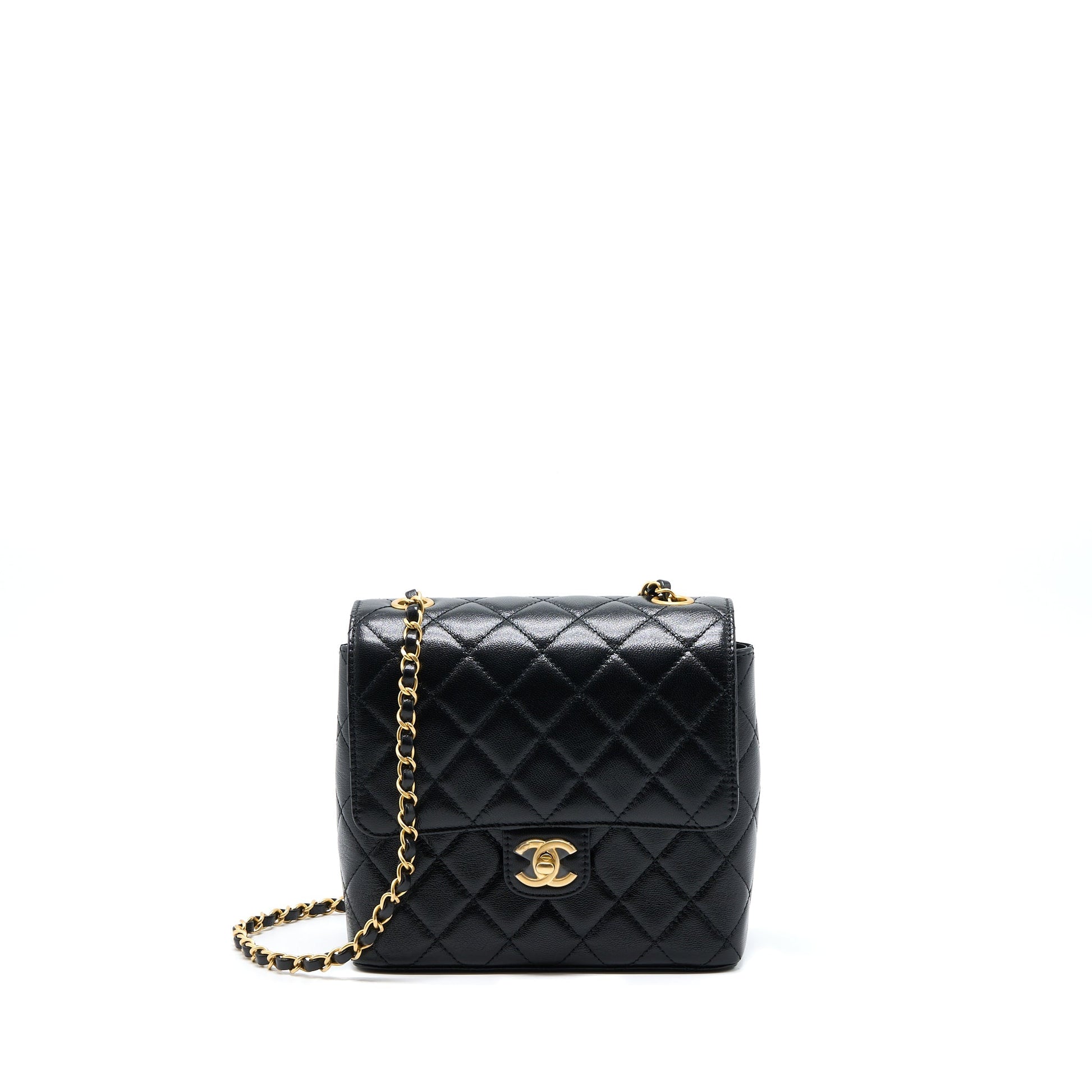 Chanel 22K Retro Classic New Square Flap Black Shoulder Bag 3