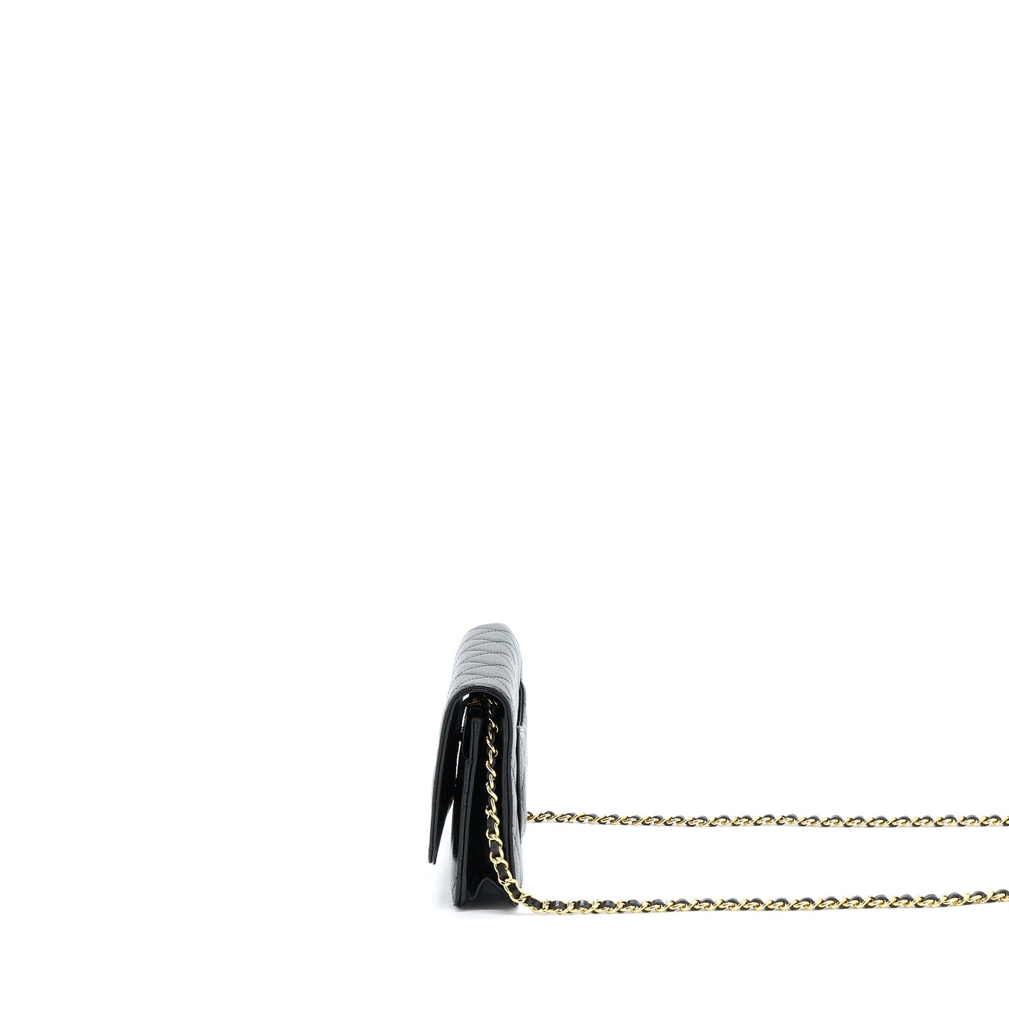 Chanel Classic On Caviar GHW Black Wallet Case Ghw 5
