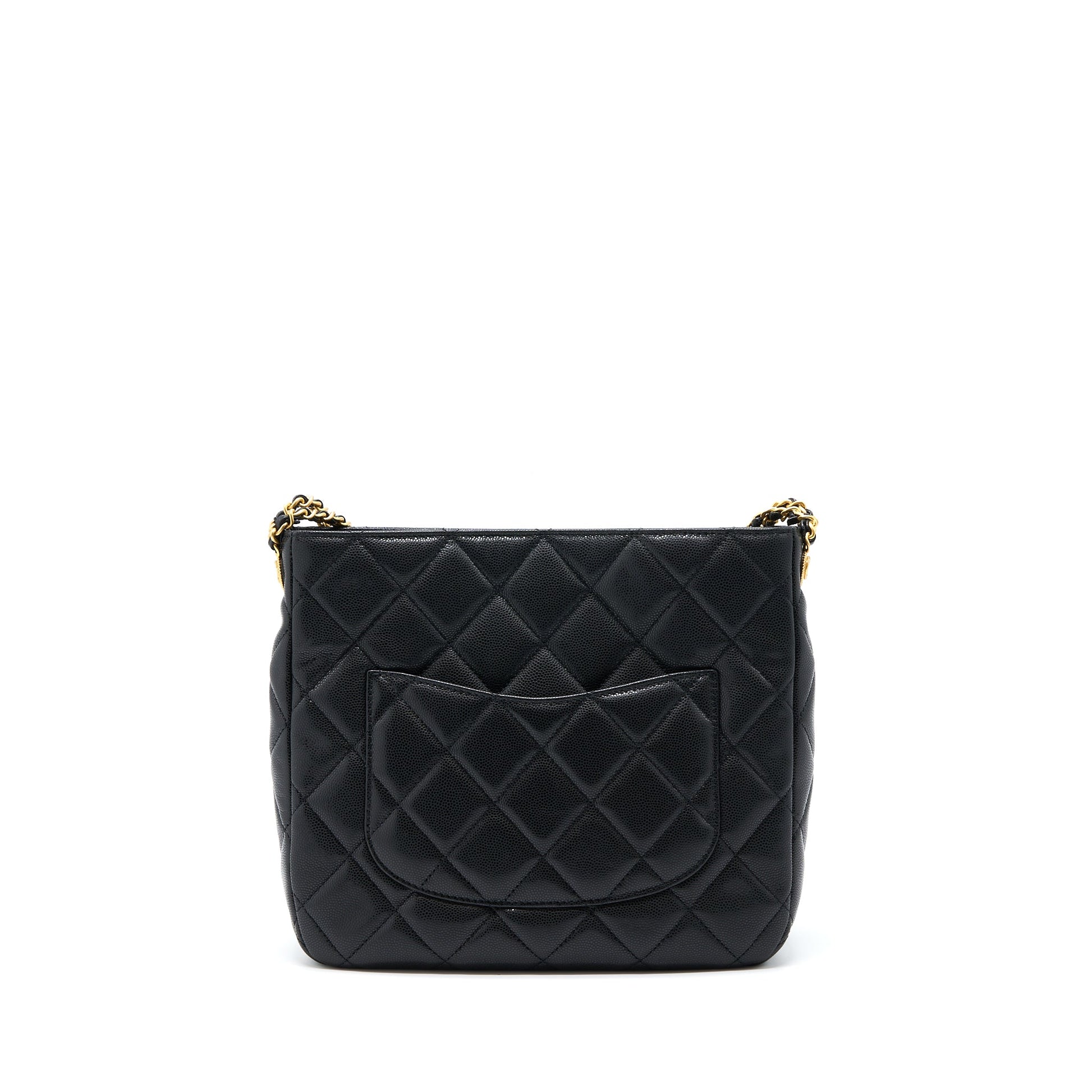 Chanel 22A Twist Your Buttons Hobo Caviar Black Shoulder Bag Microchip 1