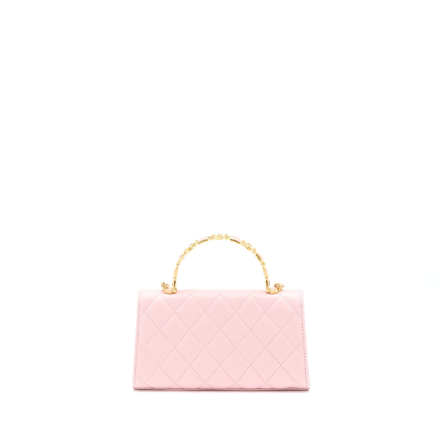 Chanel 22B Flap Enamel CC Logo Top Pink Shoulder Bag