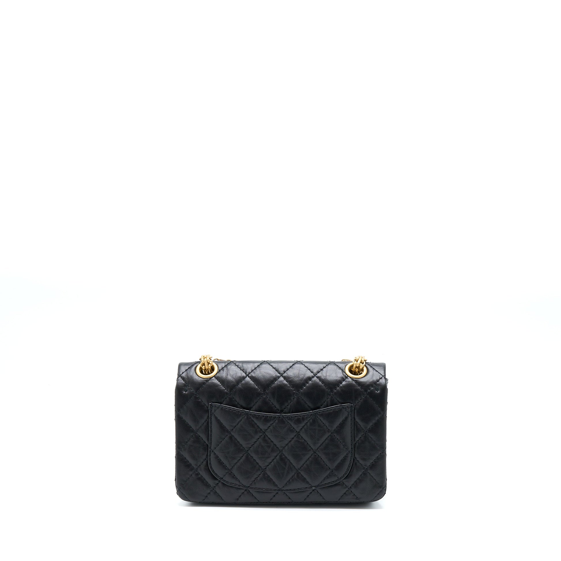 Chanel 2.55 Reissue Flap Aged Calfskin Brushed Black Shoulder Bag Microchip 1