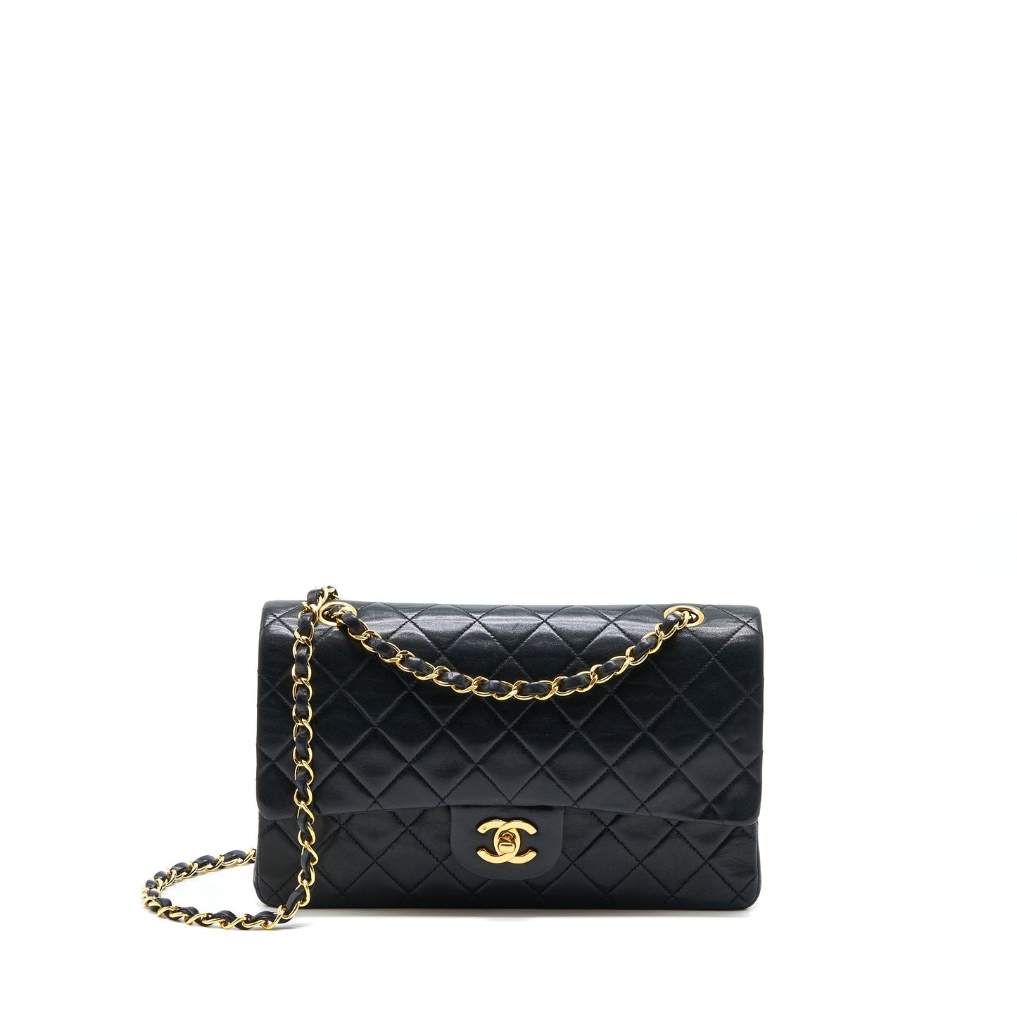 Chanel Flap Lambskin GHW Black Shoulder Bag Ghw 1