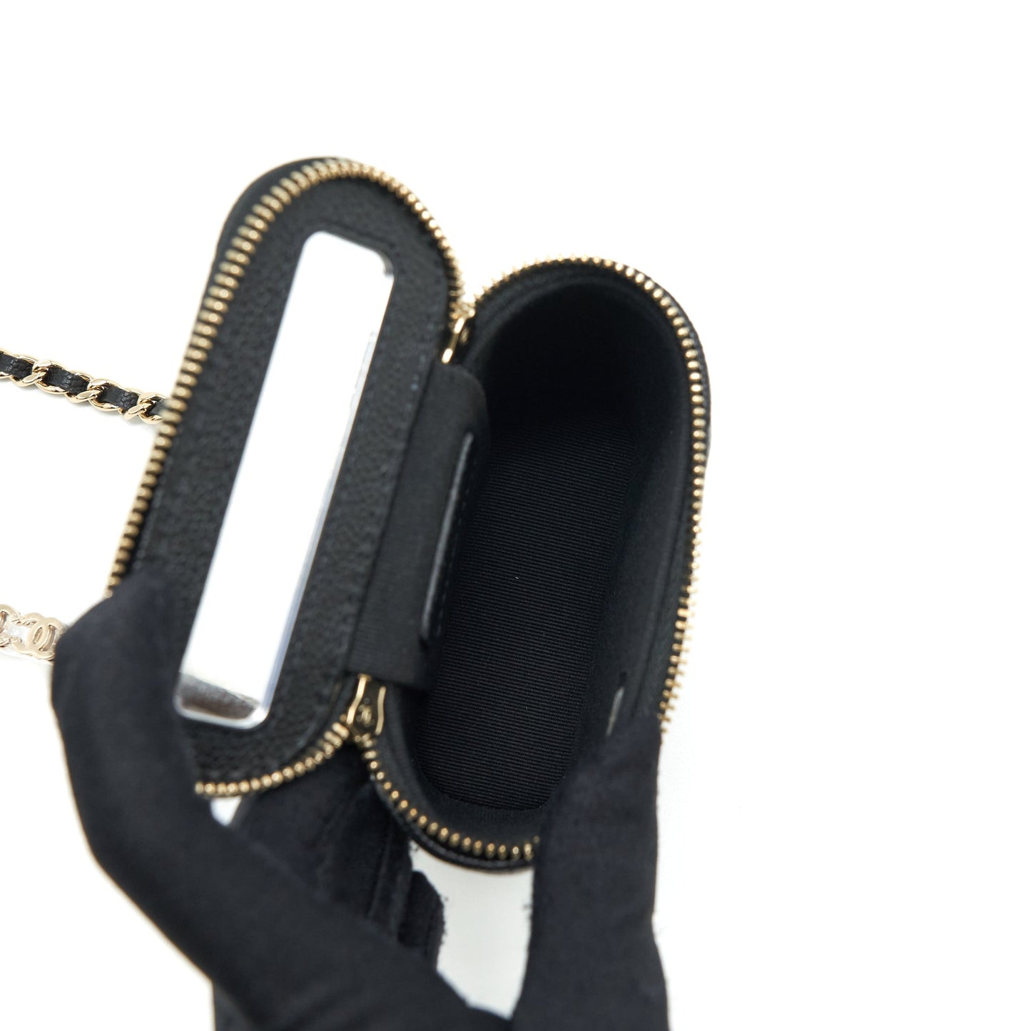 Chanel 22P Vertical Vanity CC Logo Caviar Black Mini Bag Lghw 1