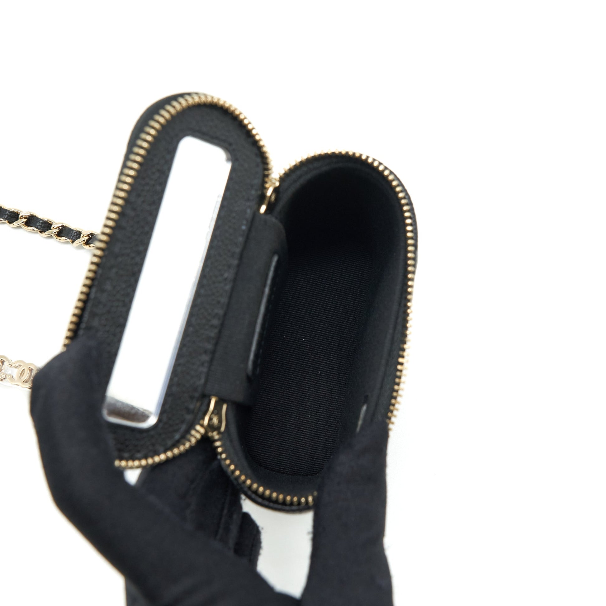 Chanel 22P Vertical Vanity CC Logo Caviar Black Mini Bag Lghw 1