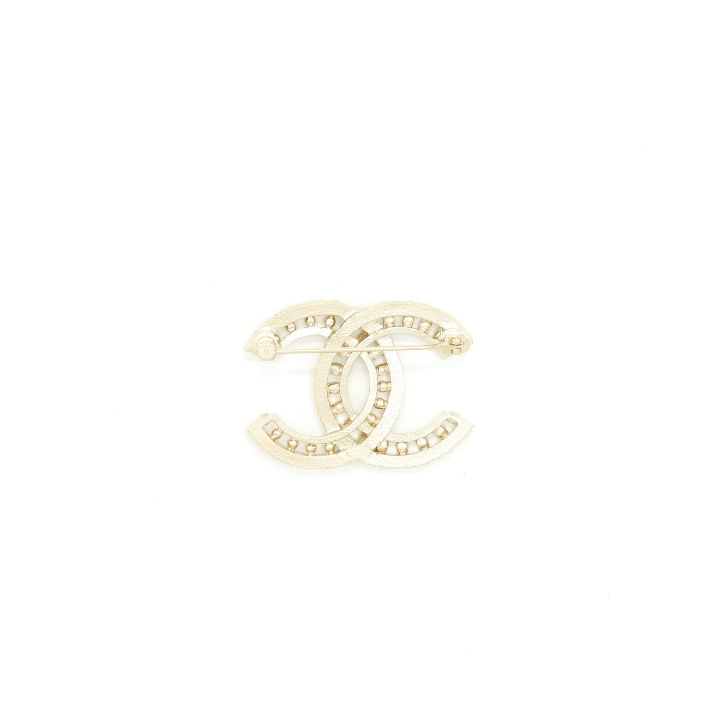 Chanel 22P CC Brooch Crystals Tone Gold Handbag
