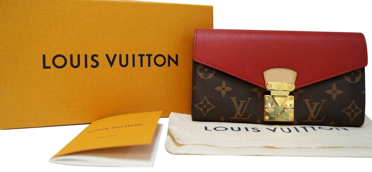 Louis Cherry Pallas Wallet Clutch Bag Canvas Monogram
