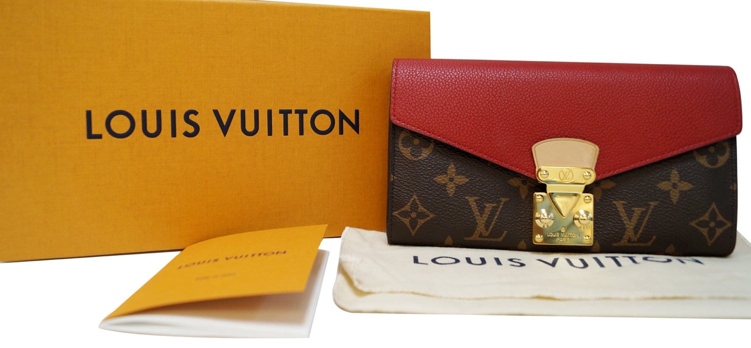 Louis Cherry Pallas Wallet Clutch Bag Canvas Monogram