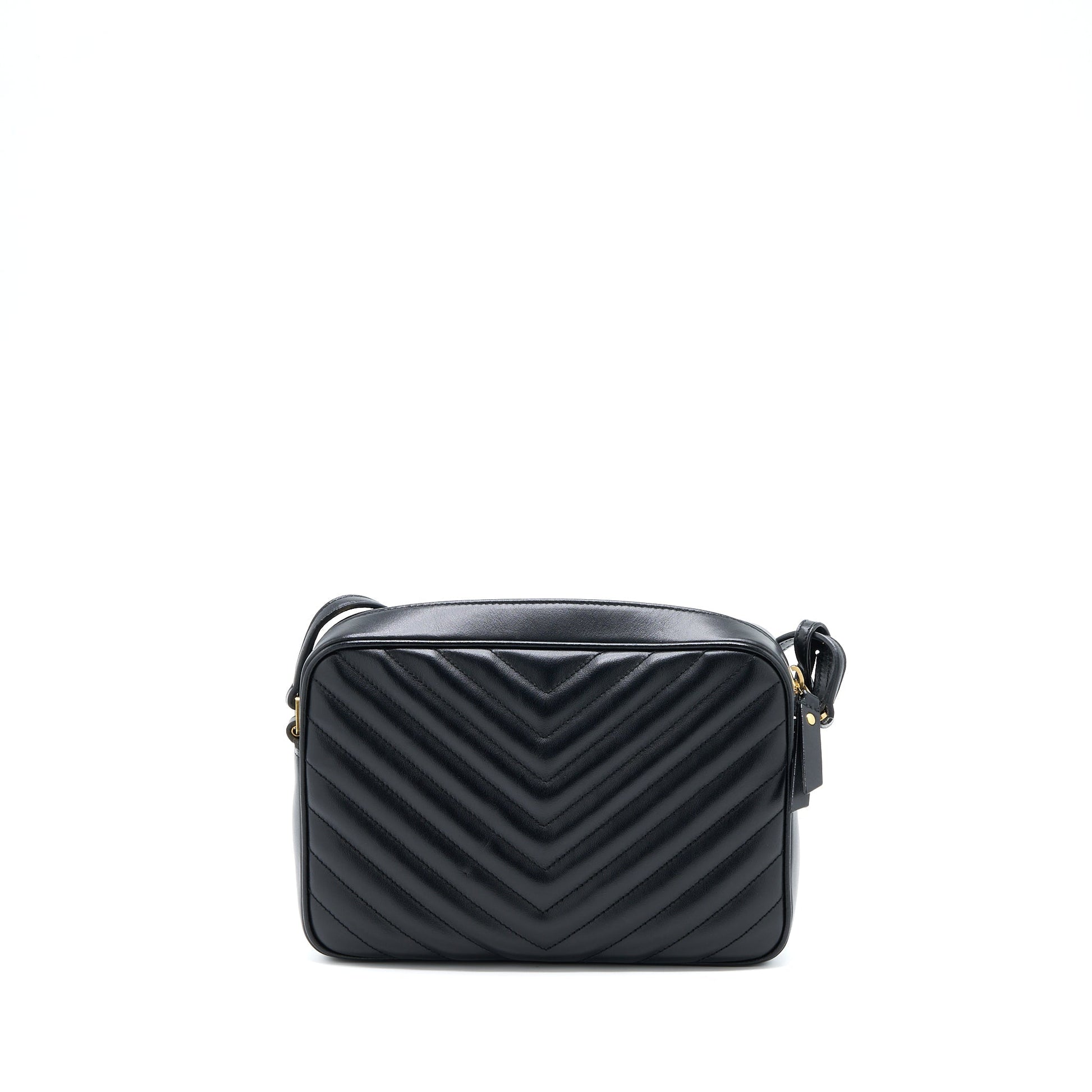 YSL Saint Laurent Lou Camera Purse Calfskin Black Travel Bag Black Ghw 2