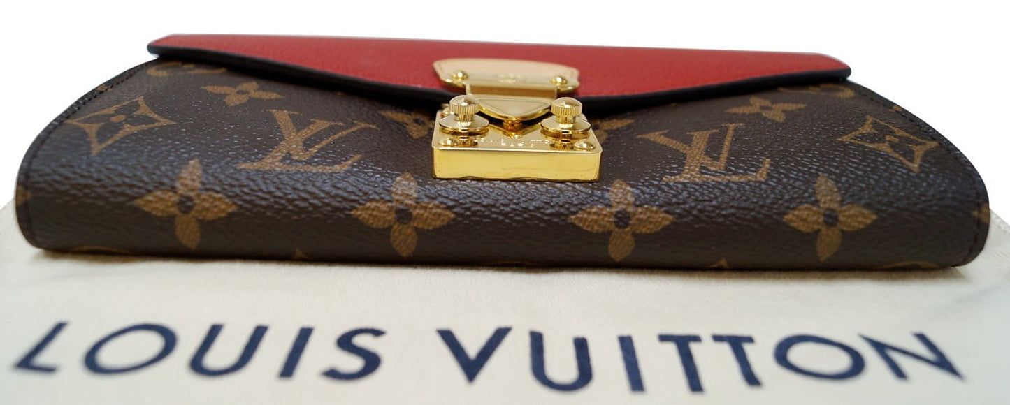Louis Cherry Pallas Wallet Clutch Bag Canvas Monogram
