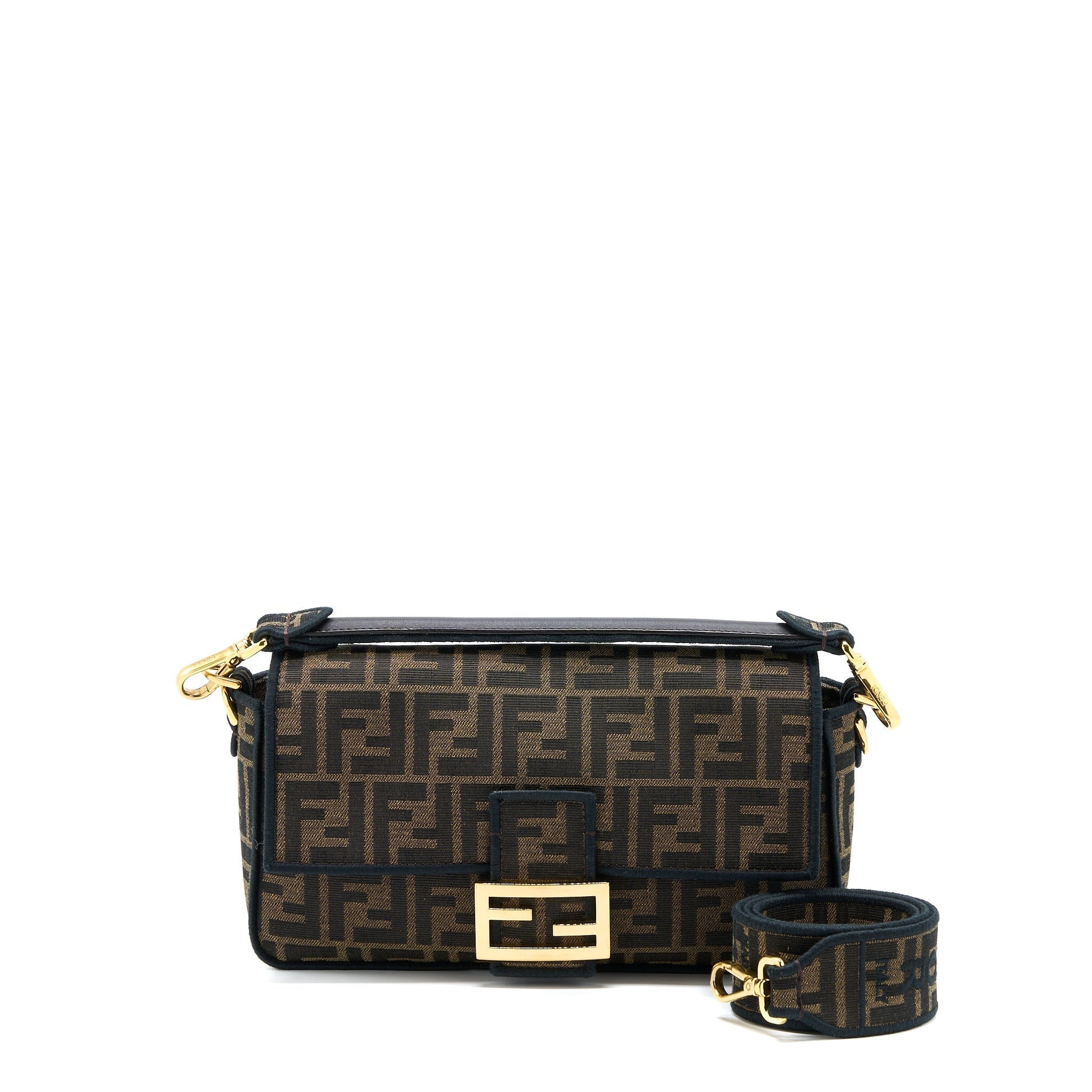 Fendi Baguette Purse Canvas Mini Shoulder Bag