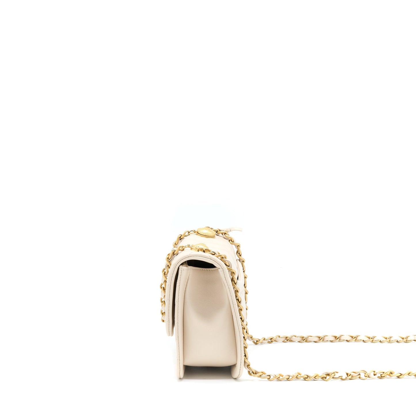 Chanel Seasonal Flap LGHW Beige Shoulder Bag