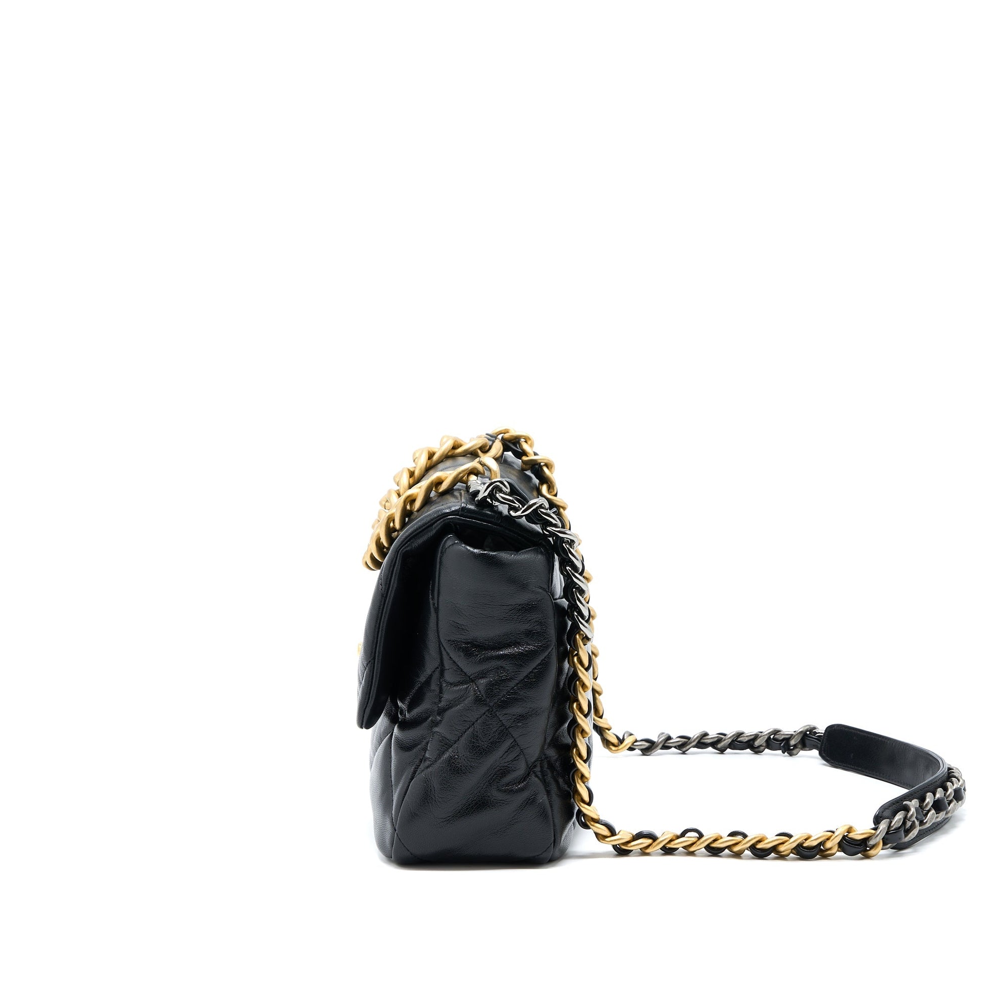 Chanel 19 Goatskin Hardware Multicolour Black Handbag Multicolour Hardware