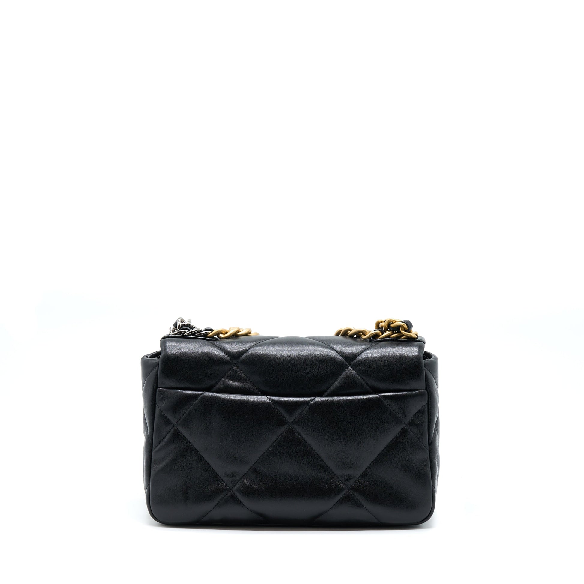 Chanel 19 Lambskin Hardware Microchip Multicolour Black Small Handbag 4