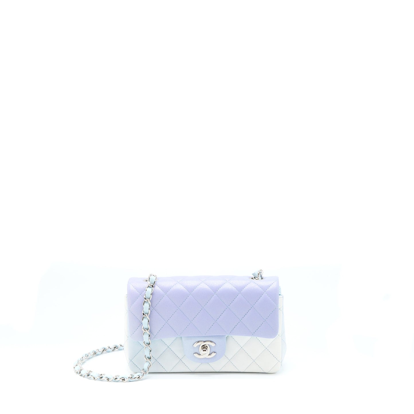 Chanel 21K Rectangular Flap Lambskin OmbrÃ© Iridescent Multicolour Shoulder Bag