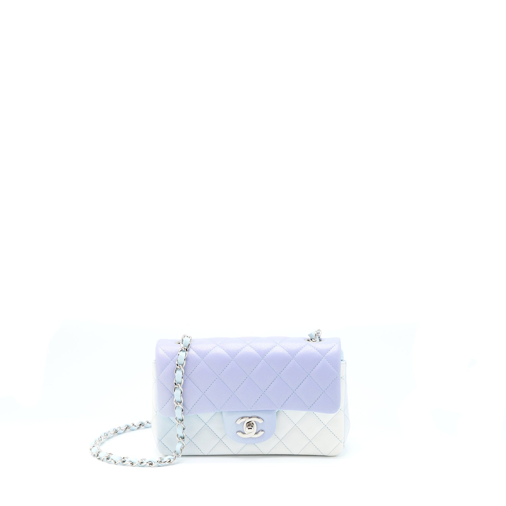 Chanel 21K Rectangular Flap Lambskin OmbrÃ© Iridescent Multicolour Shoulder Bag