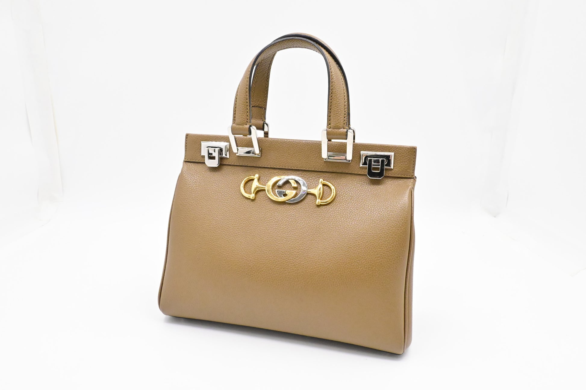Gucci Brown Leather Travel Bag