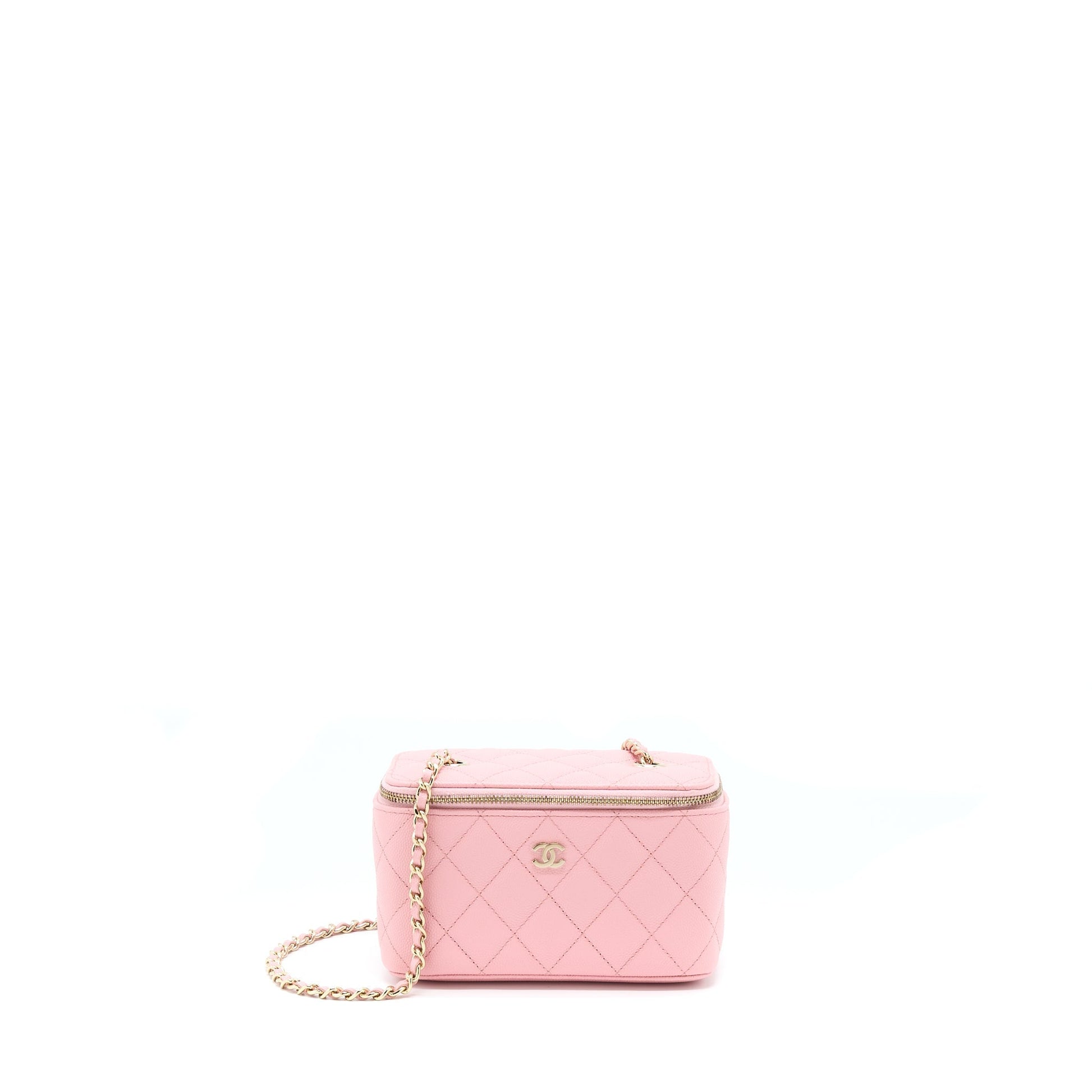 Chanel 22C Long Vanity Caviar LGHW Pink Handbag