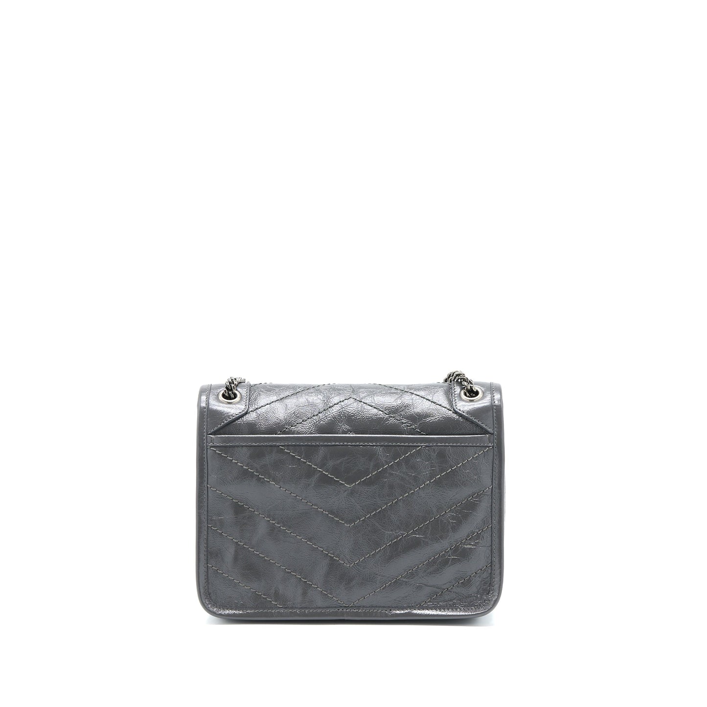YSL Saint Laurent Niki Baby Dark Grey With Grey Hardware Travel Bag