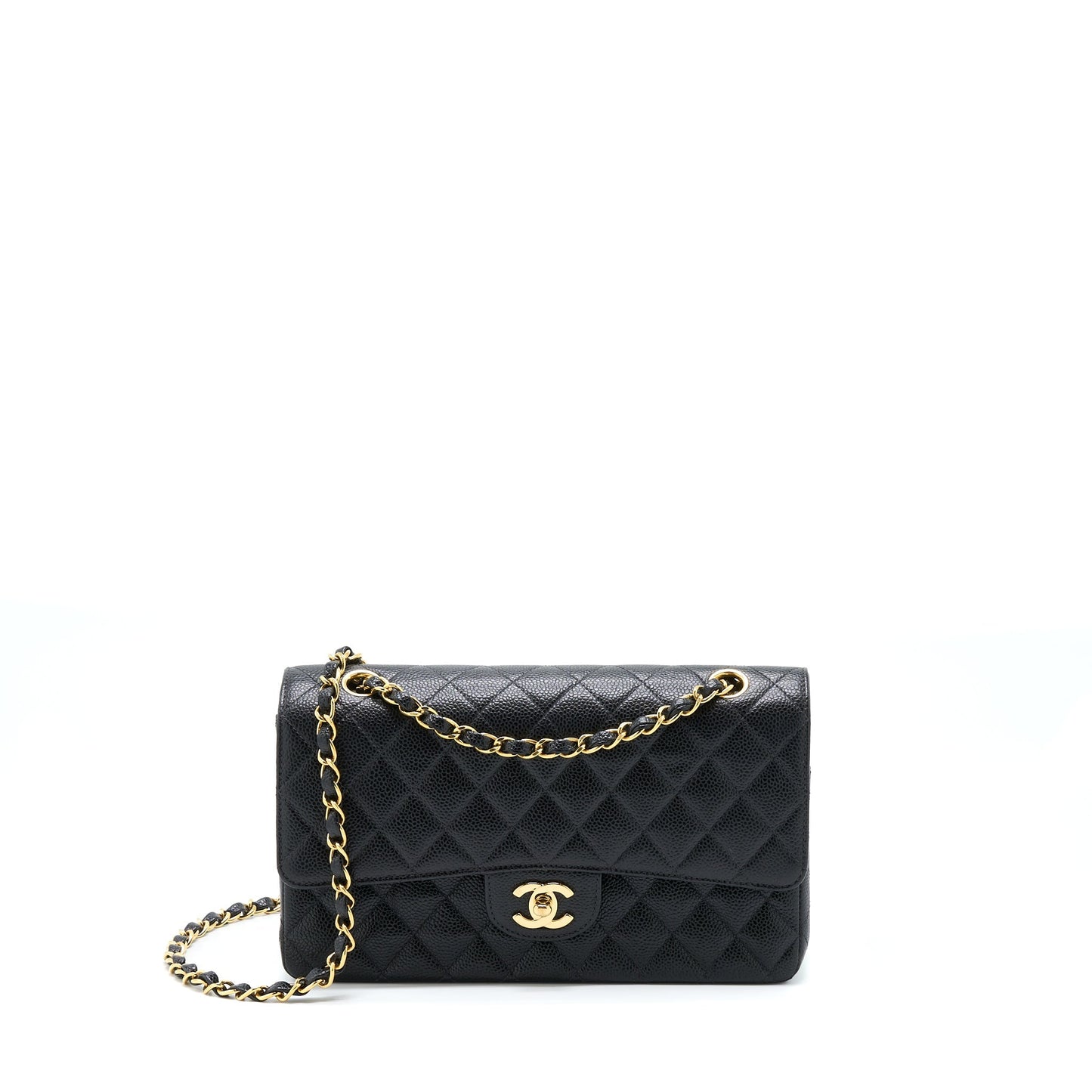 Chanel Classic Double Flap Caviar GHW Black Shoulder Bag Ghw 1