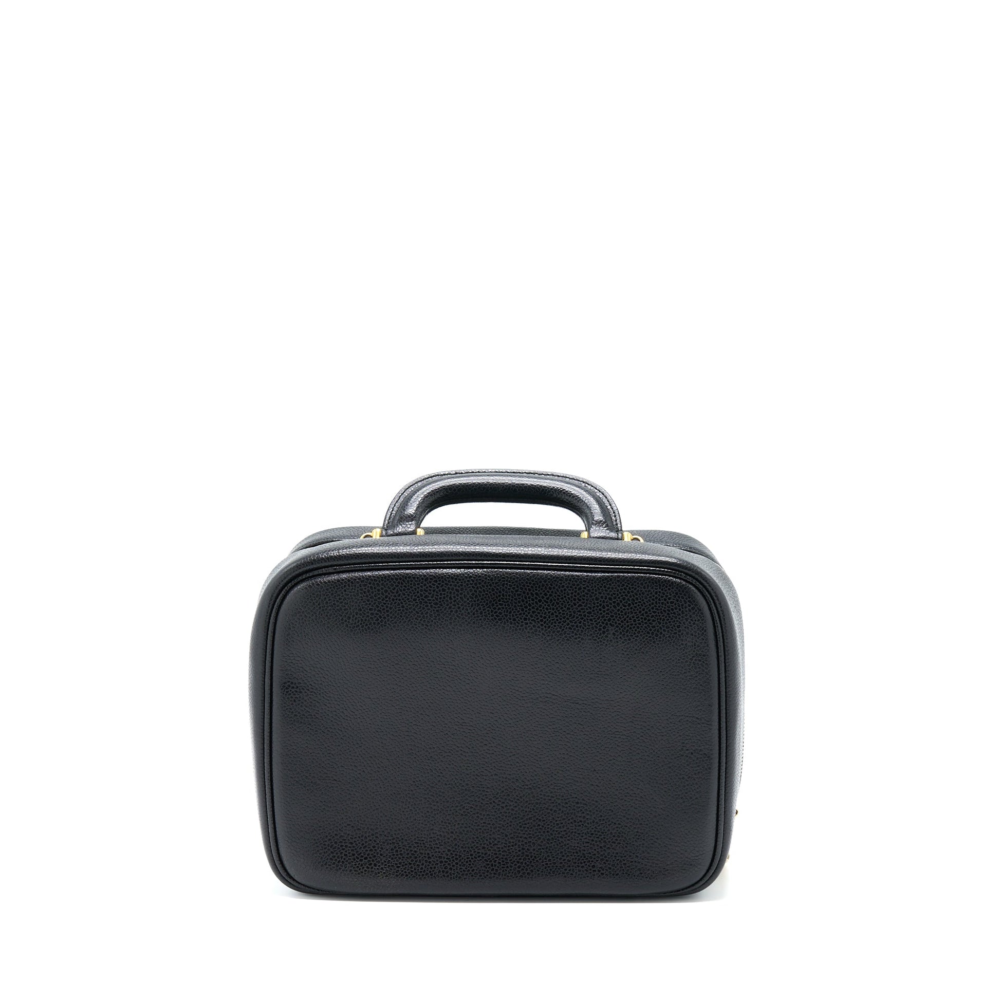 Chanel CC Logo Vanity Caviar GHW Black Handbag