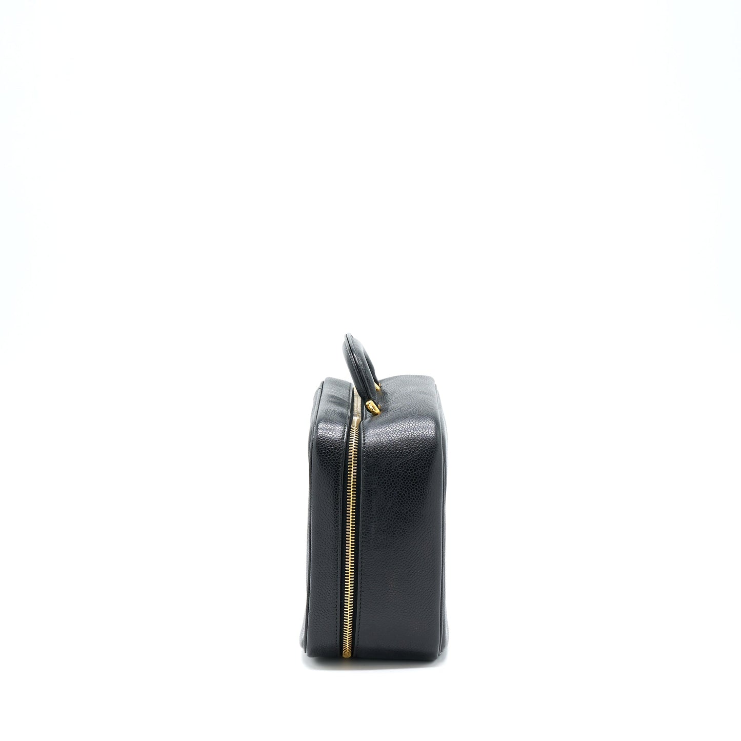 Chanel CC Logo Vanity Caviar GHW Black Handbag