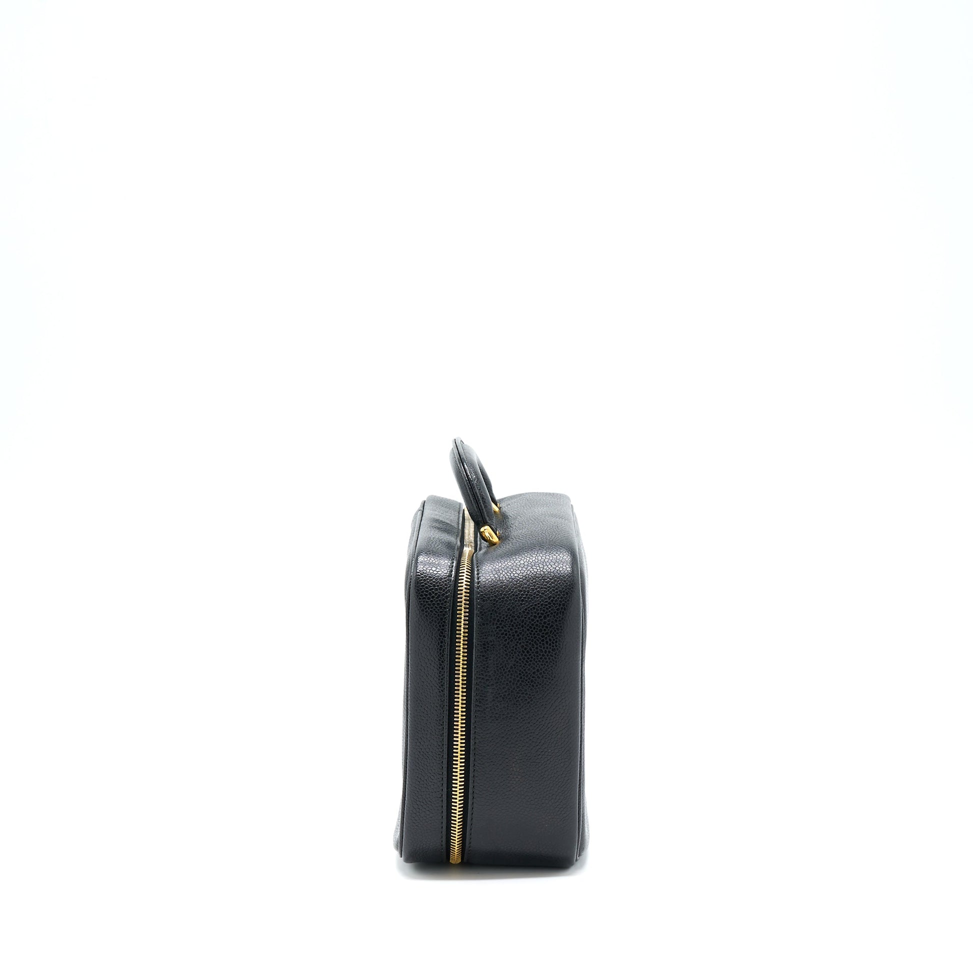 Chanel CC Logo Vanity Caviar GHW Black Handbag