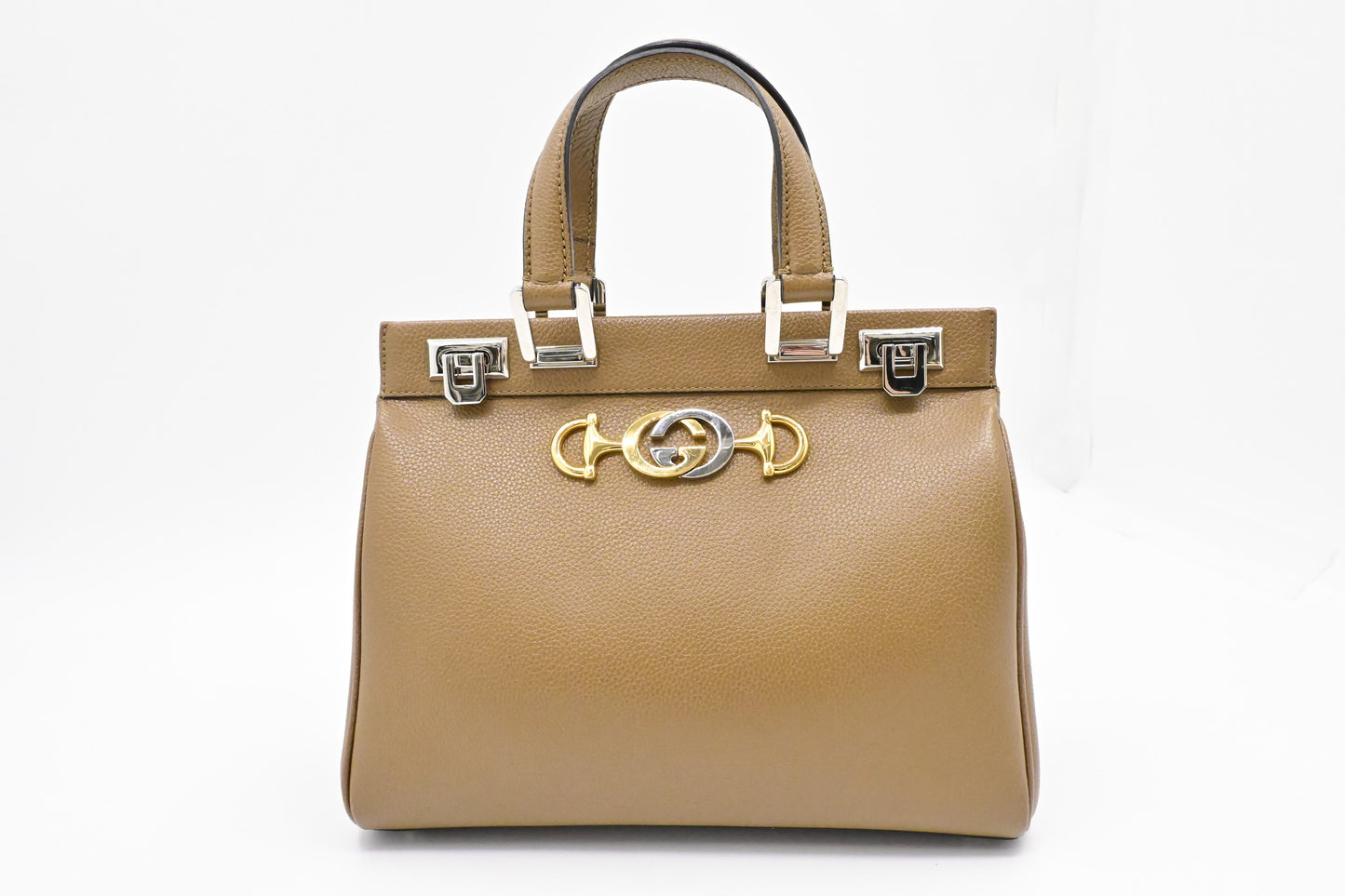 Gucci Brown Leather Travel Bag