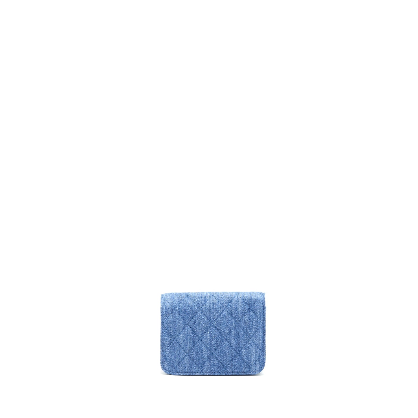 Chanel pearl crush flap belt denim GHW