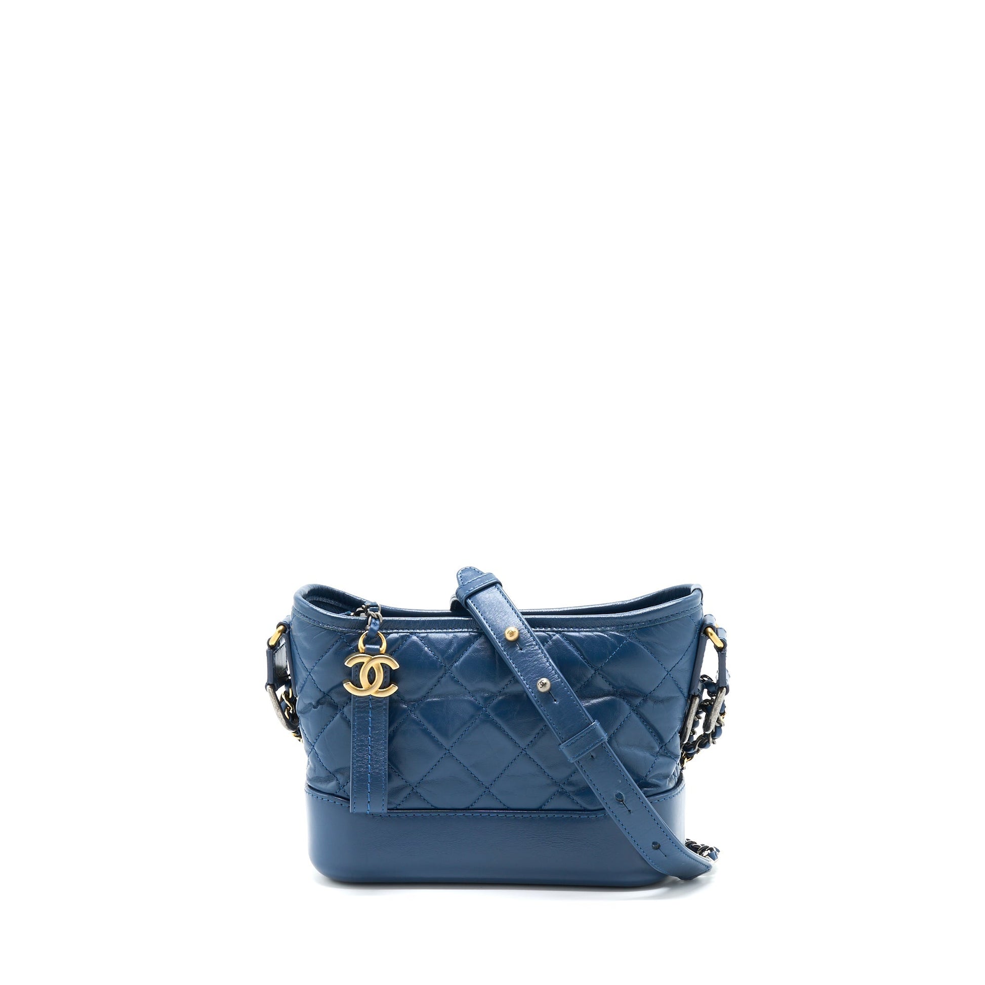 Chanel Gabrielle Hobo Hardware Multicolour Blue Small Shoulder Bag
