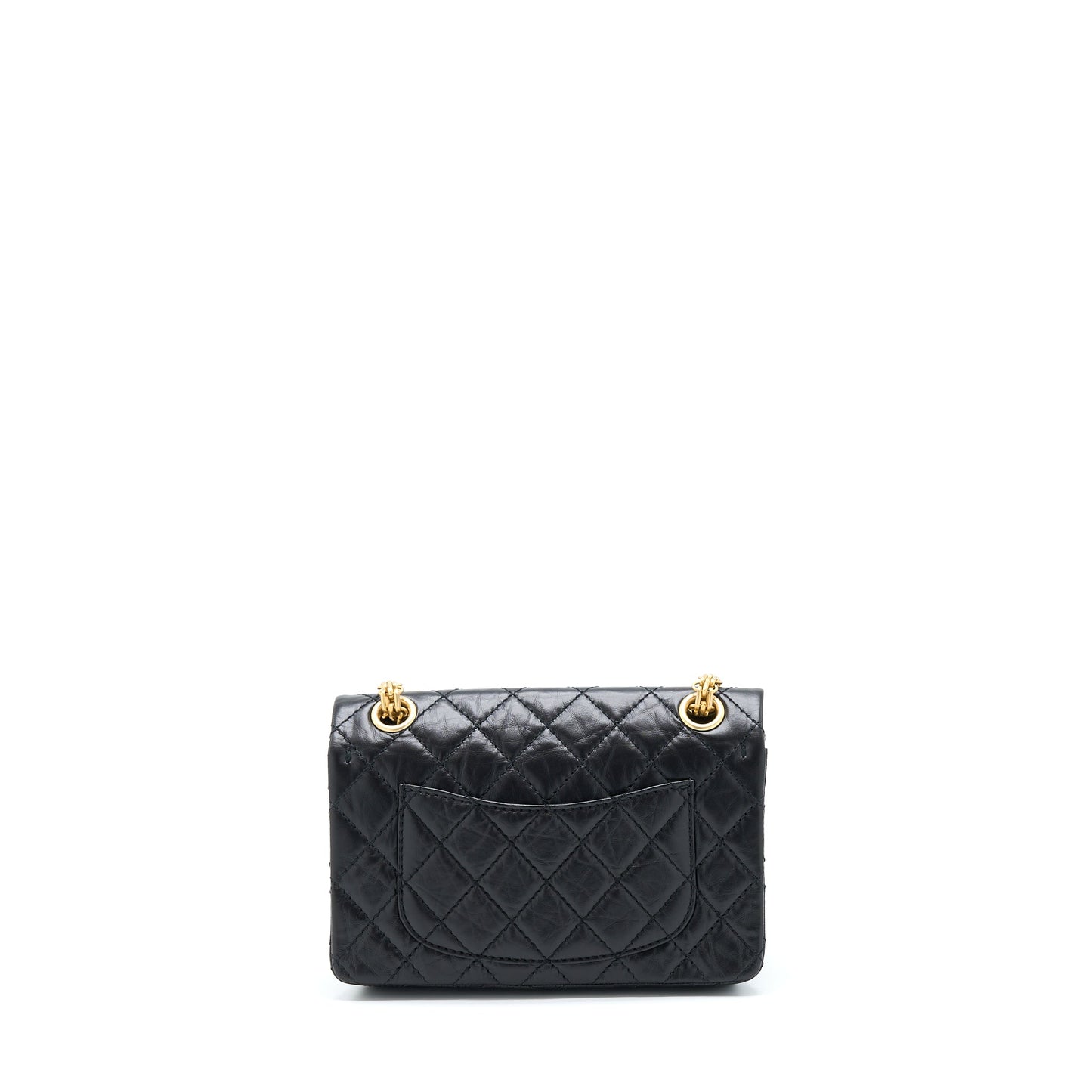 Chanel 2.55 Reissue Flap Aged Calfskin Brushed Black Shoulder Bag Microchip 2