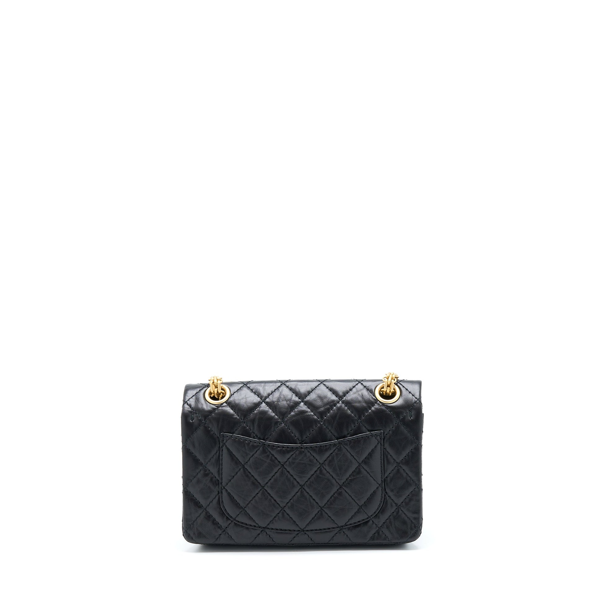 Chanel 2.55 Reissue Flap Aged Calfskin Brushed Black Shoulder Bag Microchip 2