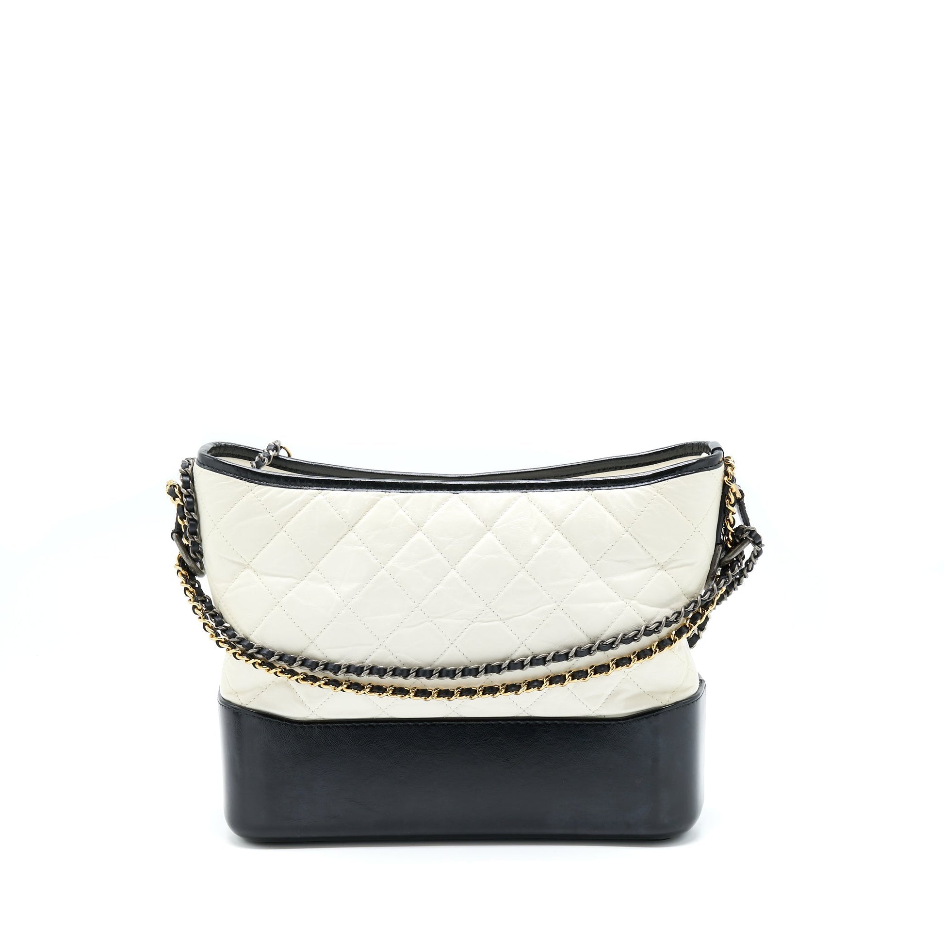 Chanel Gabrielle Hobo Hardware Multicolour Black White Shoulder Bag
