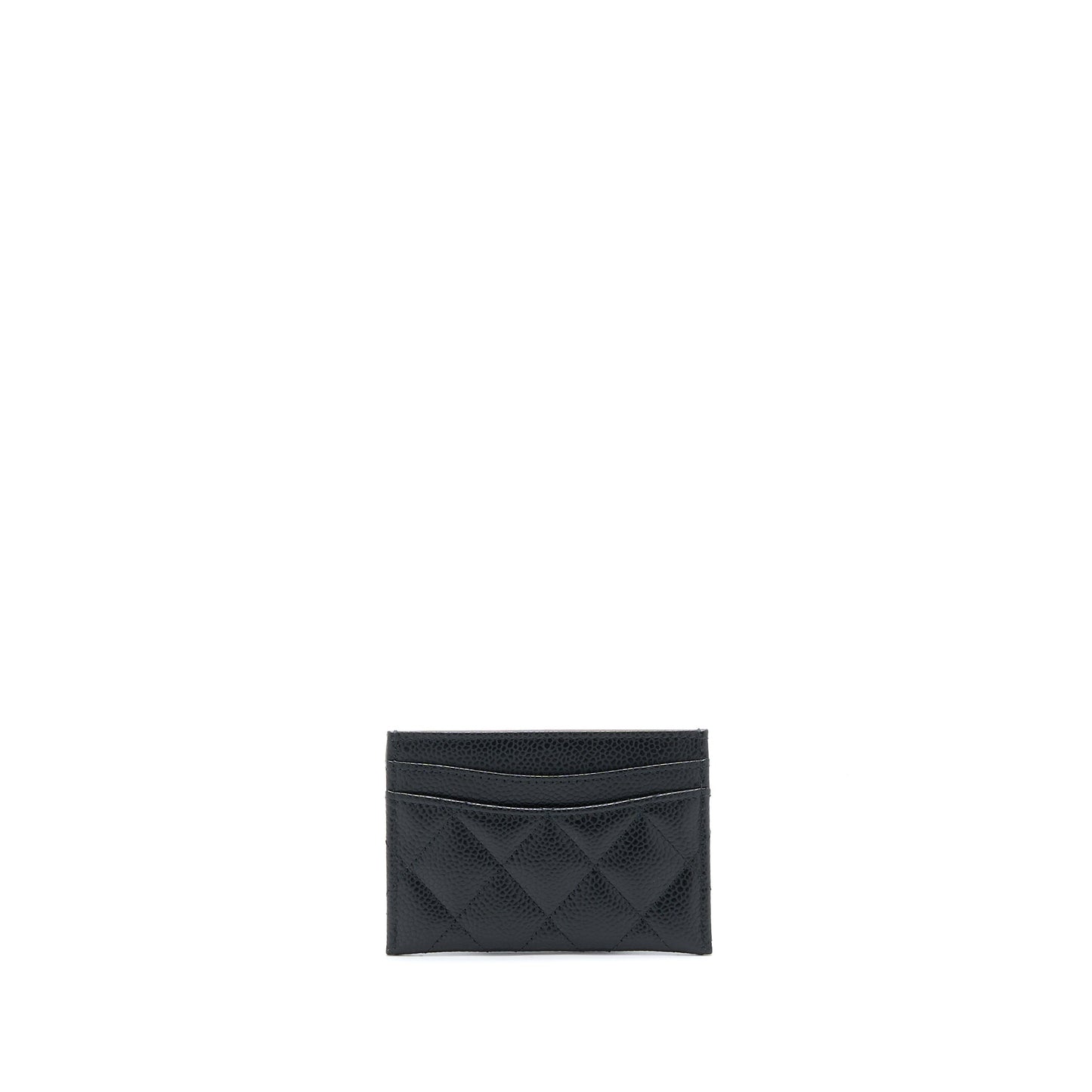 Chanel Class Quilted Card Holder Caviar GHW Black Wallet Case