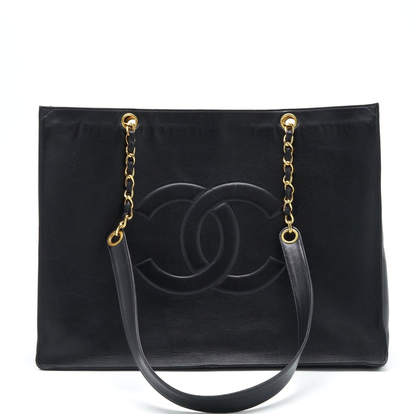Chanel CC Timeless Shopping Lambskin GHW Black Tote Bag