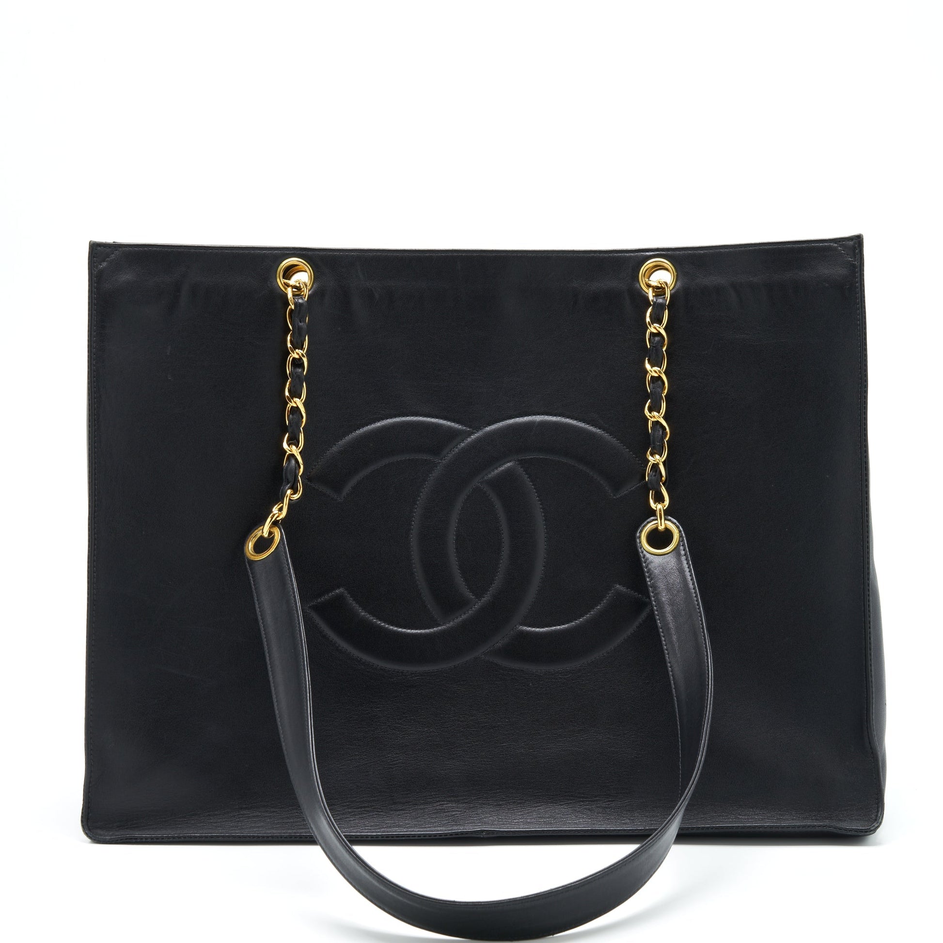 Chanel CC Timeless Shopping Lambskin GHW Black Tote Bag