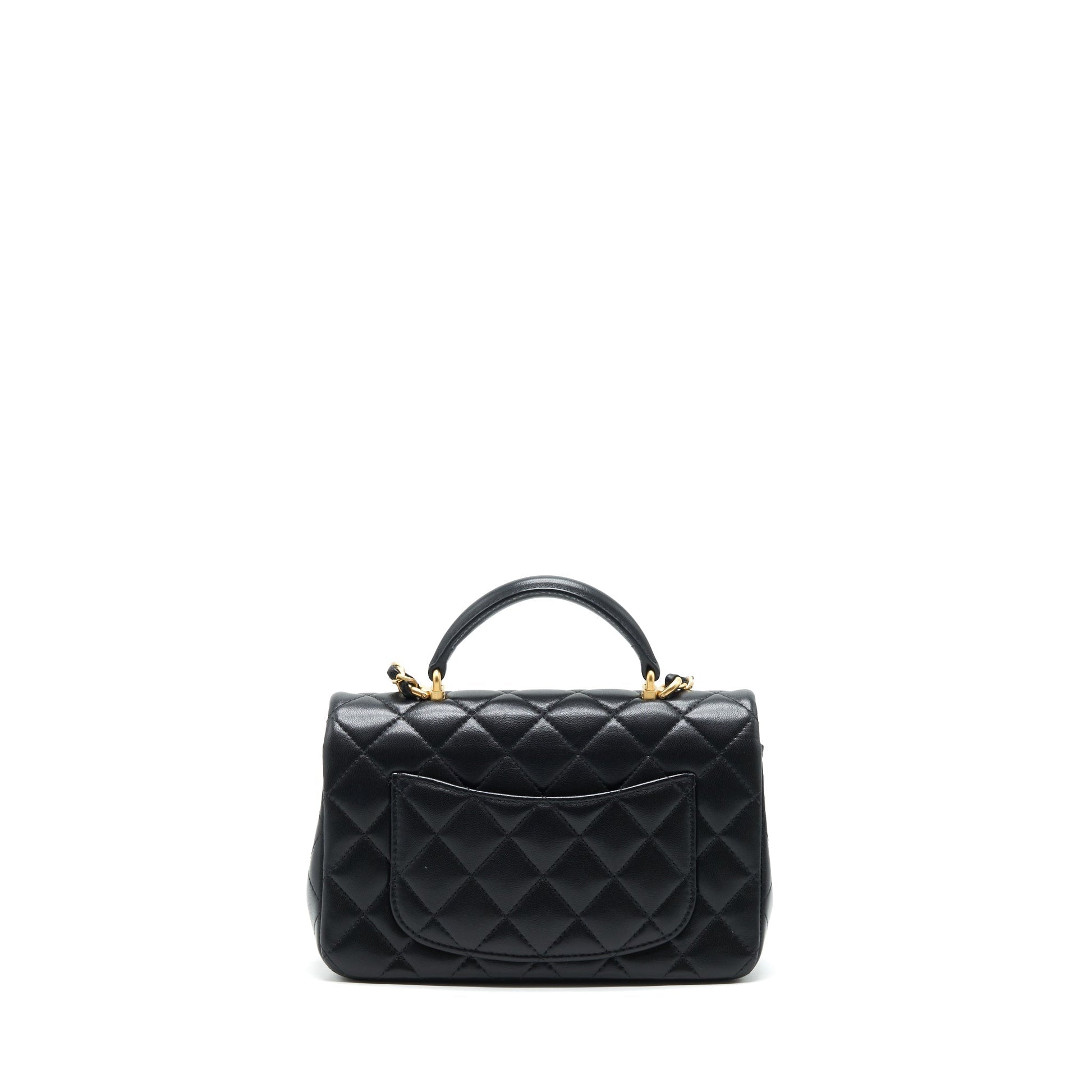 Chanel Top handle rectangular flap lambskin GHW Shoulder Bag