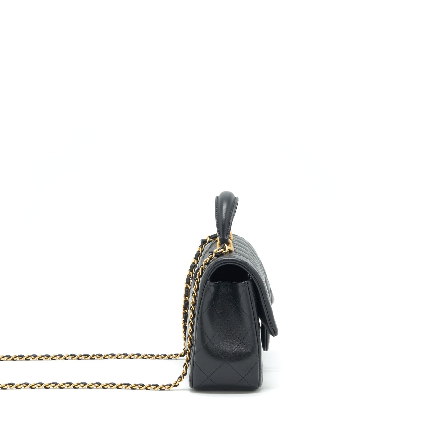 Chanel Top handle rectangular flap lambskin GHW Shoulder Bag